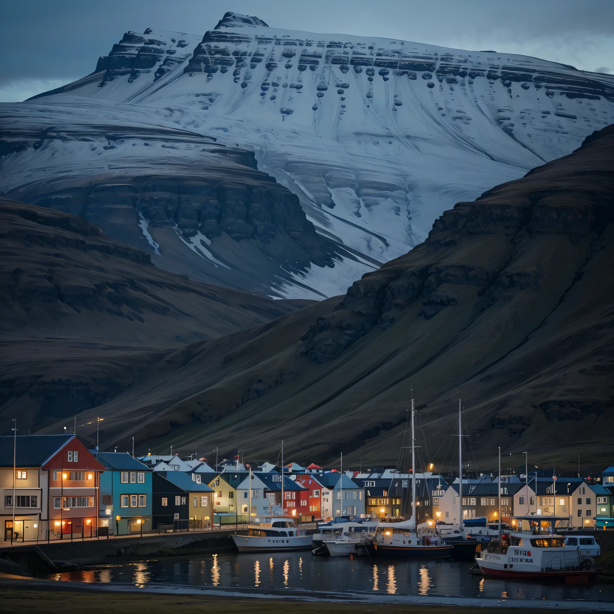 picture of a typical port in iceland