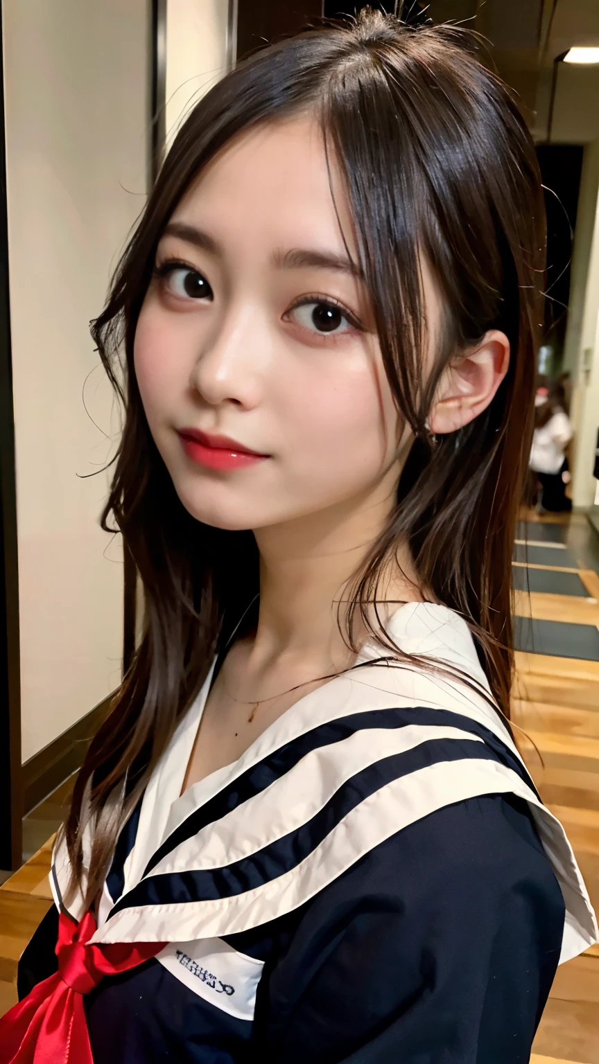 ((masterpiece, amazing quality)), (unity 8k wallpaper), (absurdres), (ultra detailed, ultra highres:1.5), (sharp focus), (insanely detailed), extremely detailed CG, beautiful face, super fine illustration, pastel colors, kawaii, cute colors
1girl, (long straight hair:1.3), black hair, (extremely detailed hair), closed eyes, smile, open mouth, (black serafuku:1.5), (extremely detailed skin)