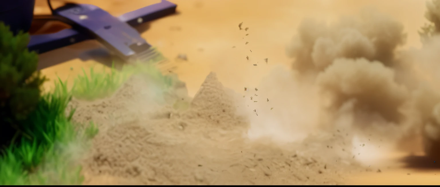 raised dust dust, high quality, 4K, super actual, actual, Super details
