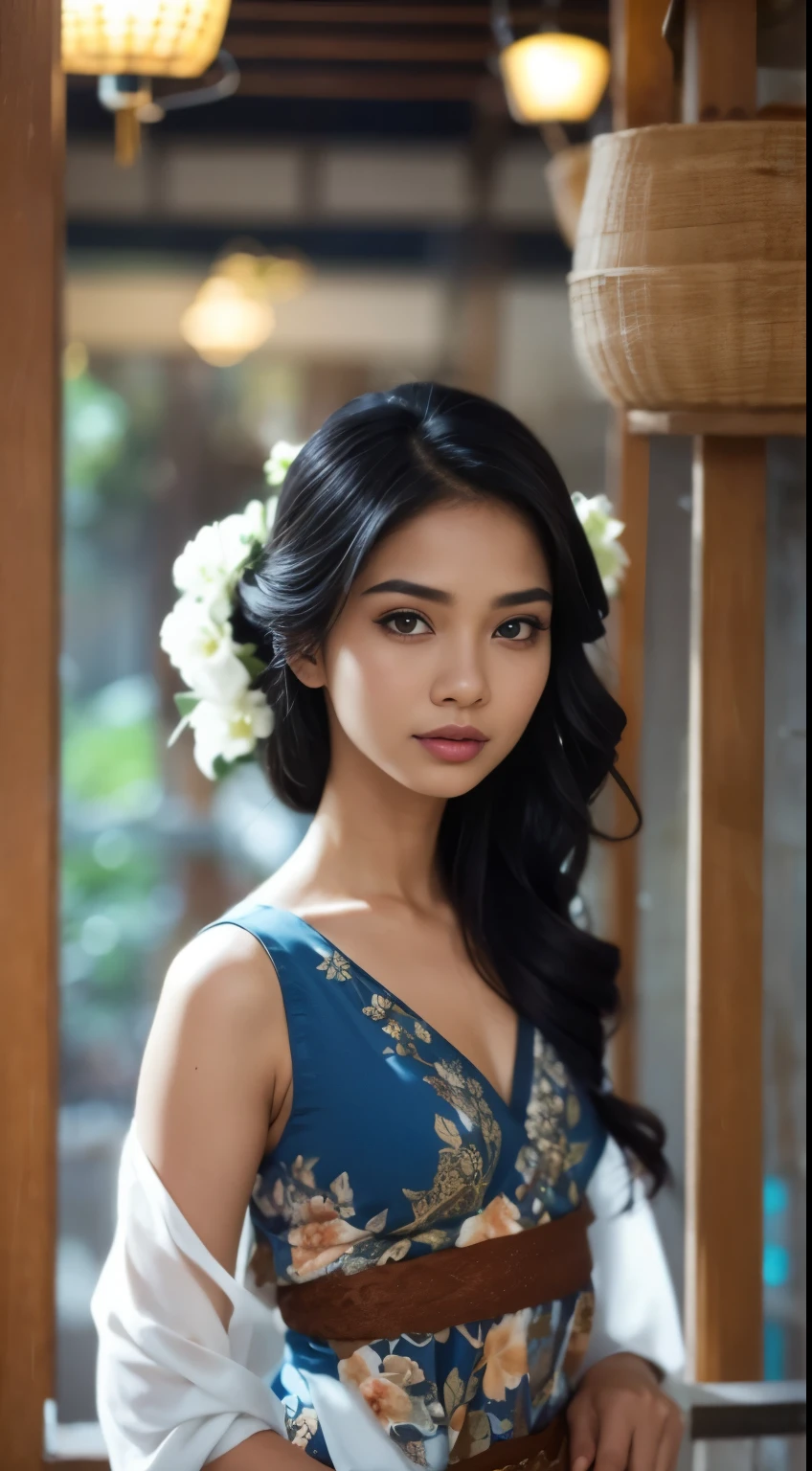 RAW, Best quality, high resolution, masterpiece: 1.3), beautiful Indonesia  woman in hijab (iu:0.8),Best quality, high resolution, Masterpiece: 1.3, Beautiful  hijabi malay girl, Masterpiece, Soft smile, Realistic, 1girl, charming eyes, glowing eyes, cut top, dress, parted lips, blush, night, sun, sun, big breasted girl, fashion outfit, sexy feminine, turtleneck dress, professional wear waterfall, bright sunshine, hiking clothes, pullover, long pants, highres,4k,HDR,1girl, photorealistic, realistic,sweat skin, wet clothes, wet body, big breast, ((full body))soaked, dripping, smiling at viewer, closeup