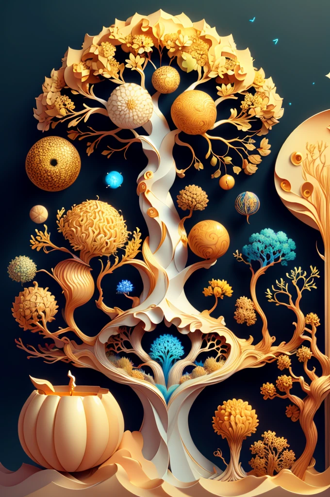Nest, honeycomb, inspired by Arthur Rackham, best quality, masterpiece, 8k