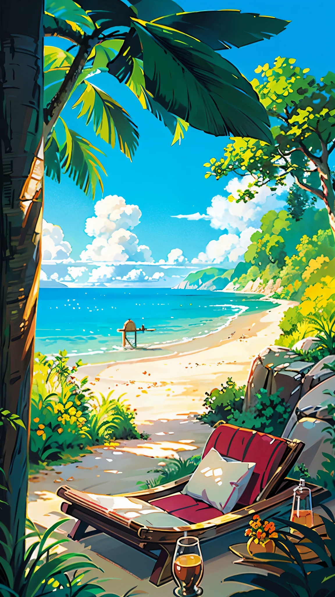 The healing cute style of natural scenery, thin-rimmed metal-framed glasses, the warm and bright sunny atmosphere in the background, and the beautiful scene of leisure.  
