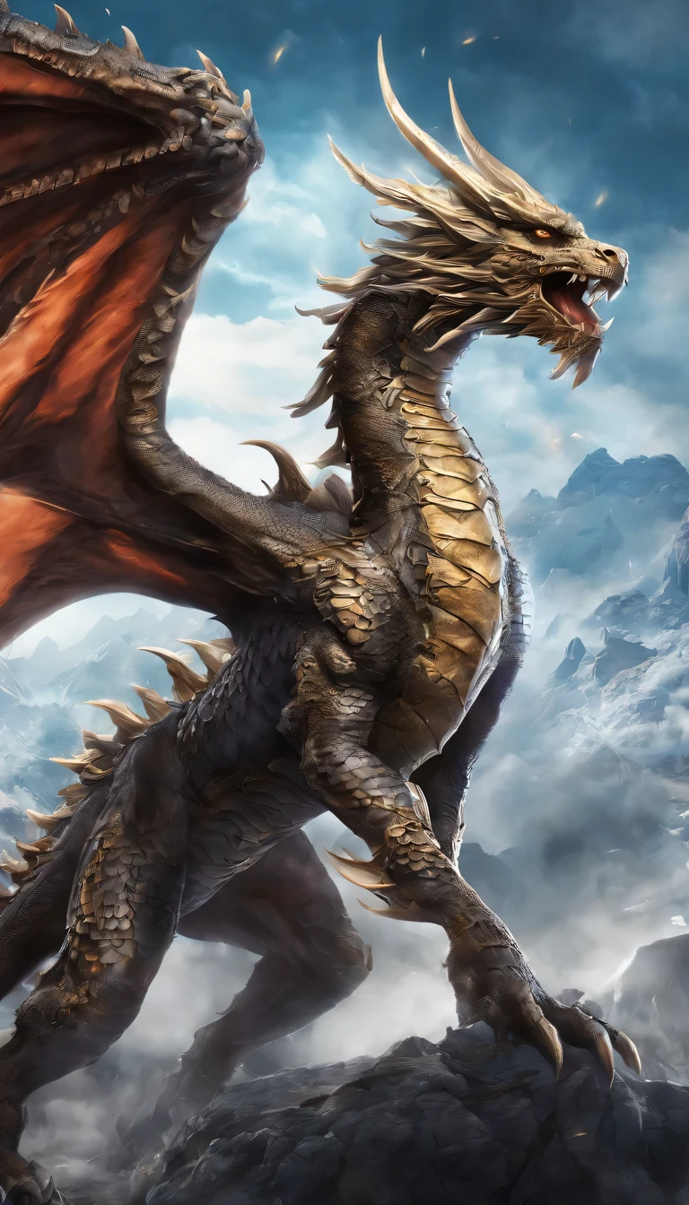 reddish brownSnow,克苏鲁蛇dragon特征怪兽1:600 miniatures,3D equidistant,Gloss black platinum filigree reddish brown giant wings,square teeth,light blue eyes,Five claws,twilight,full body portrait,sideways,cloud,realistic pictures,extremely happy,game character,The upward view is exaggerated,Magic Cave,starry sky background,(((masterpiece))),(((best quality))(super detailed)(detail lighting)((serene))(masterpiece)(best quality)(super detailed)(red ),(detail light)),((dragon)),((red )),lightning围绕着dragon,lightning