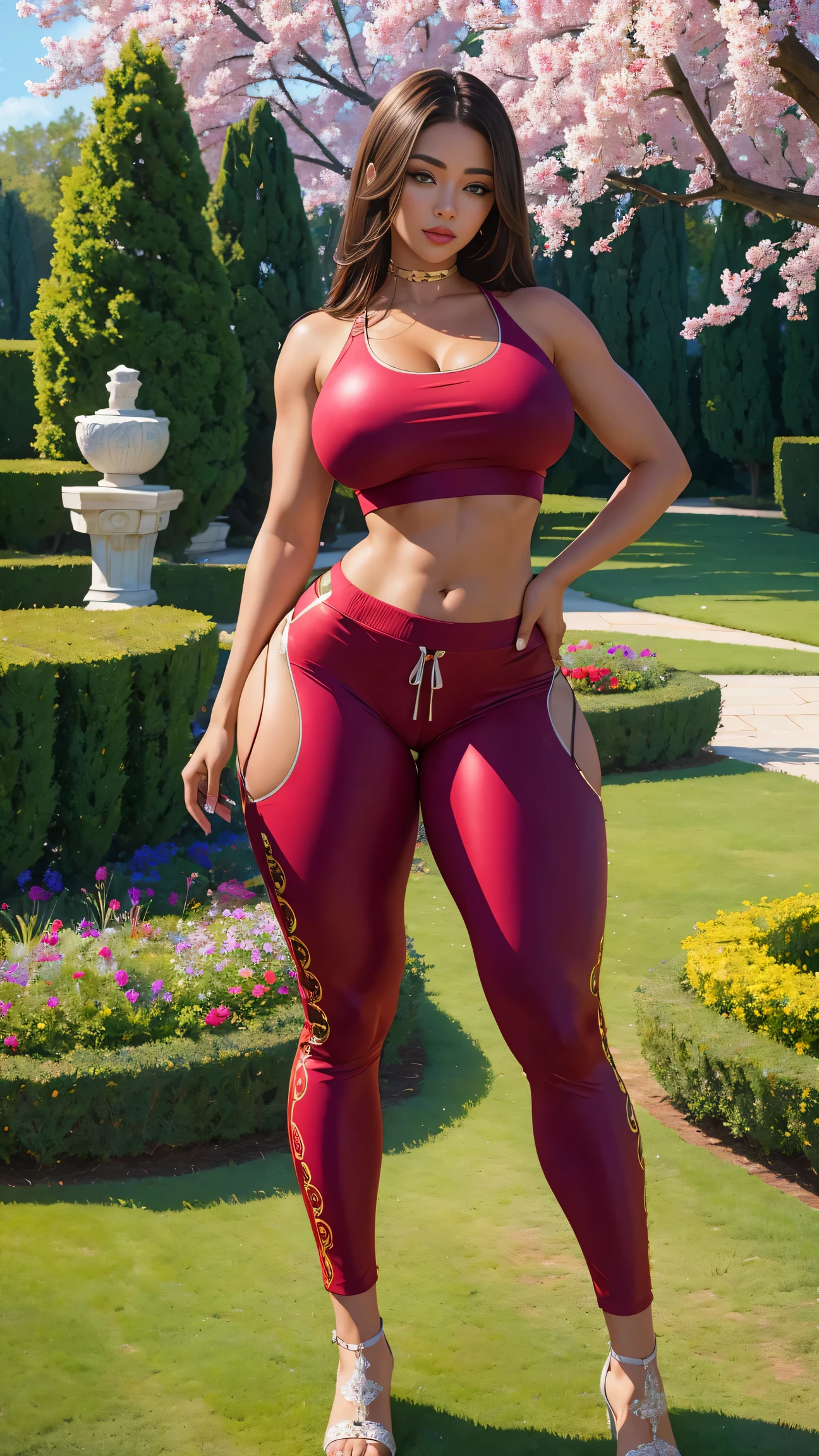 (m1n1jello:0.6), crop top, sweatpants, muscular, wide hips, large breasts, thick thighs, standing, looking at viewer, in a garden, slim, slender, looking at viewer, (masterpiece), (best quality:1.2), absurdres, intricate details, (highly detailed skin:1.2),, photorealistic, beautiful women, best quality, (masterpiece:1.3), closed mouth, looking at viewer,(highly detailed face:1.3), perfect face, full lips, full body view,
Base Negative 2.0,,jewelry