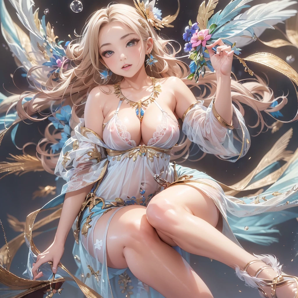 beautiful美しさ, 3D two-dimensional, rich, blonde, skirt, stockings, high heels, poison、star、star、(Highly detailed CG Unity 8K wallpaper),(masterpiece), (最high quality), (Super detailed), (best illustrations),(best shadow), (sharp eyeliner, eye shadow, fine eye:1.1), (超High resolution,realistic,最high quality,realistic),(8K,RAW photo,最high quality,マstarプル),mature woman、sensual curves、huge breasts、thighs、bubble、お尻のmasterpiece, 最high quality, Super detailed, full body shot, mature woman, beautiful mature woman, nightgown and underwear, enchanting smile, thick lips, Chubby lips, blush, looking at the viewer, provocative expression, beautiful髪型, cleavage, Plump、curvy hips、attractive face、sexy lingerie、an inviting gaze、Expression of emotions、Lewd underwear、(((erotic see-through lingerie set)))、Standing position、gorgeous accessories 、big breastsの女性, bare shoulders, golden hair, colored feather, metal ornaments, colored flowers, particle, light, (masterpiece, 最high quality, 最high quality, official art, beautiful and aesthetic:1.2), (1 girl:1.3), very detailed,(fractal art:1.1),(colorful:1.1)、(flowers:1.3),most detailed,(zentangle:1.2), (dynamic pose), (abstract background:1.3), (shiny skin), (lots of colors :1.4), ,(earrings:1.4), (feather:1.4),masterpiece, 最high quality, Super detailed, 30~40 years, full body shot, beautiful 、various hairstyles,gold headband,plump breasts,beautiful butt,greek clothing,Tulle covers the breasts,perfectly proportioned, detailed clothing details,marble,god statue,cinematic lighting, film grain, Fuji color, 8K, masterpiece, Super detailed, high detail, high quality, High resolution,(((NSFW:1.2)))、exposed chest、Openwork decoration,(((see through dress)))、(((解剖学的に正しいbody))) , 最high quality, Super detailed, (((Lewd underwear)))、raise your butt, from below, (((R-18)))、Hakari、thighs, big breasts, Are standing, cowboy shot, blush, (((1 girl))), (masterpiece:1.3), (High resolution), (8K), (very detailed), perfect face, Nice eye and face, (((最high quality))), (Super detailed), detailed face and eye, (alone), High resolution、beautifuleye,(((sexy pose)))、(((整ったbig breasts)))、((beautiful eye))、luxury、(((超High resolution)))、(((detailed description)))、(((ぽっちゃりbody型)))、(((解剖学的構造に一致したbodyの部位)))、beautiful長いまつ毛、バランスのとれたbody型、2Book Arm、2 legs、Just the right size for your legs and arms、Fishnet tights、glamorous、(((Clear white and black eye)))、lipstick、Sparkling、(Undistorted face, eye, body)、jewelry、gem、(長くカールしたbeautifulまつ毛)、(((バランス良いbeautiful胸)))、(Transparent, exquisite skin:1.2)