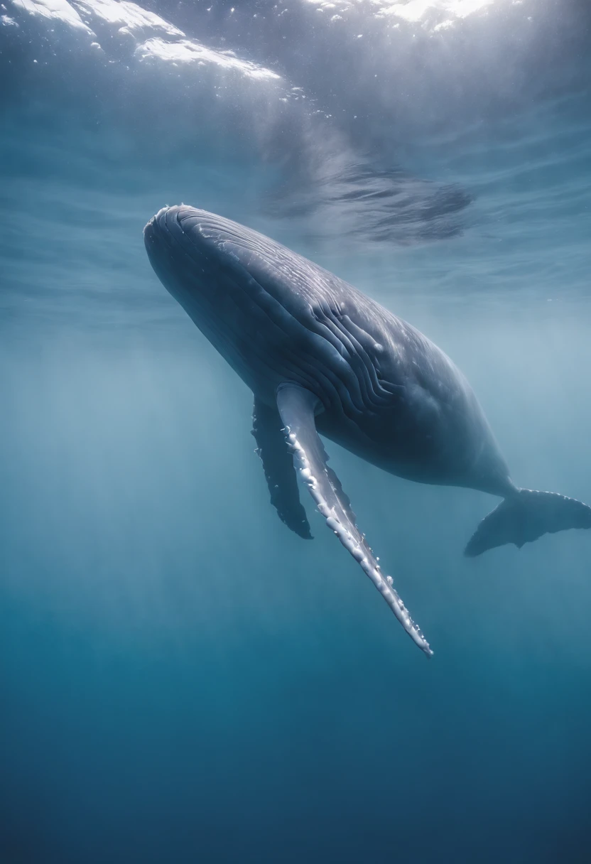 group of blue whale swimming