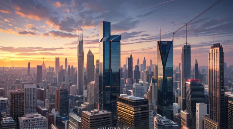 highest quality, masterpiece, photorealism, intricate details, RAW photo, Photon Rendering, octane rendering, absurd, Super detailed, , ArtStation Trends,8k masterpiece, cinematic lighting, landscape, landscape, There are no people, cityscape, null, city, cloud, outdoor, building, sunset, city lights,, wood, Roden,