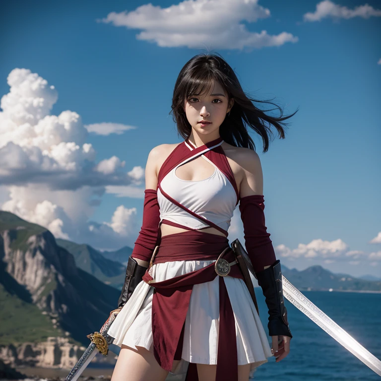 Break through the sky，Female characters，Yunyun，posing with swords