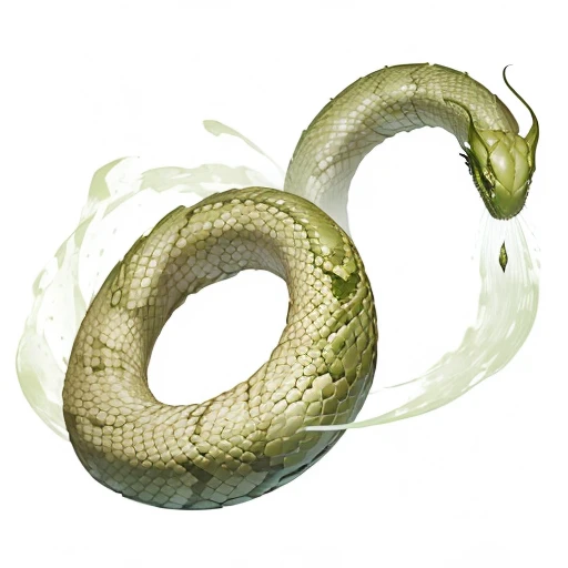 ((a strand Of "Medusa Hair", cut-off snakes-hair, A serpents for hair)), MagicItem_v1, (colored splash white background)