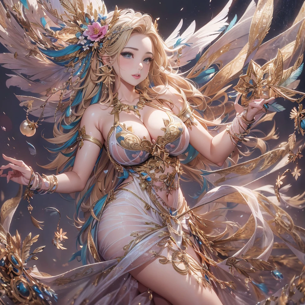beautiful美しさ, 3D two-dimensional, rich, blonde, skirt, stockings, high heels, poison、star、star、(Highly detailed CG Unity 8K wallpaper),(masterpiece), (最high quality), (Super detailed), (best illustrations),(best shadow), (sharp eyeliner, eye shadow, fine eye:1.1), (超High resolution,realistic,最high quality,realistic),(8K,RAW photo,最high quality,マstarプル),mature woman、sensual curves、huge breasts、thighs、bubble、お尻のmasterpiece, 最high quality, Super detailed, full body shot, mature woman, beautiful mature woman, nightgown and underwear, enchanting smile, thick lips, Chubby lips, blush, looking at the viewer, provocative expression, beautiful髪型, cleavage, Plump、curvy hips、attractive face、sexy lingerie、an inviting gaze、Expression of emotions、Lewd underwear、(((erotic see-through lingerie set)))、Standing position、gorgeous accessories 、big breastsの女性, bare shoulders, golden hair, colored feather, metal ornaments, colored flowers, particle, light, (masterpiece, 最high quality, 最high quality, official art, beautiful and aesthetic:1.2), (1 girl:1.3), very detailed,(fractal art:1.1),(colorful:1.1)、(flowers:1.3),most detailed,(zentangle:1.2), (dynamic pose), (abstract background:1.3), (shiny skin), (lots of colors :1.4), ,(earrings:1.4), (feather:1.4),masterpiece, 最high quality, Super detailed, 30~40 years, full body shot, beautiful 、various hairstyles,gold headband,plump breasts,beautiful butt,greek clothing,Tulle covers the breasts,perfectly proportioned, detailed clothing details,marble,god statue,cinematic lighting, film grain, Fuji color, 8K, masterpiece, Super detailed, high detail, high quality, High resolution,(((NSFW:1.2)))、exposed chest、Openwork decoration,(((see through dress)))、(((解剖学的に正しいbody))) , 最high quality, Super detailed, (((Lewd underwear)))、raise your butt, from below, (((R-18)))、Hakari、thighs, big breasts, Are standing, cowboy shot, blush, (((1 girl))), (masterpiece:1.3), (High resolution), (8K), (very detailed), perfect face, Nice eye and face, (((最high quality))), (Super detailed), detailed face and eye, (alone), High resolution、beautifuleye,(((sexy pose)))、(((整ったbig breasts)))、((beautiful eye))、luxury、(((超High resolution)))、(((detailed description)))、(((ぽっちゃりbody型)))、(((解剖学的構造に一致したbodyの部位)))、beautiful長いまつ毛、バランスのとれたbody型、2Book Arm、2 legs、Just the right size for your legs and arms、Fishnet tights、glamorous、(((Clear white and black eye)))、lipstick、Sparkling、(Undistorted face, eye, body)、jewelry、gem、(長くカールしたbeautifulまつ毛)、(((バランス良いbeautiful胸)))、(Transparent, exquisite skin:1.2)
