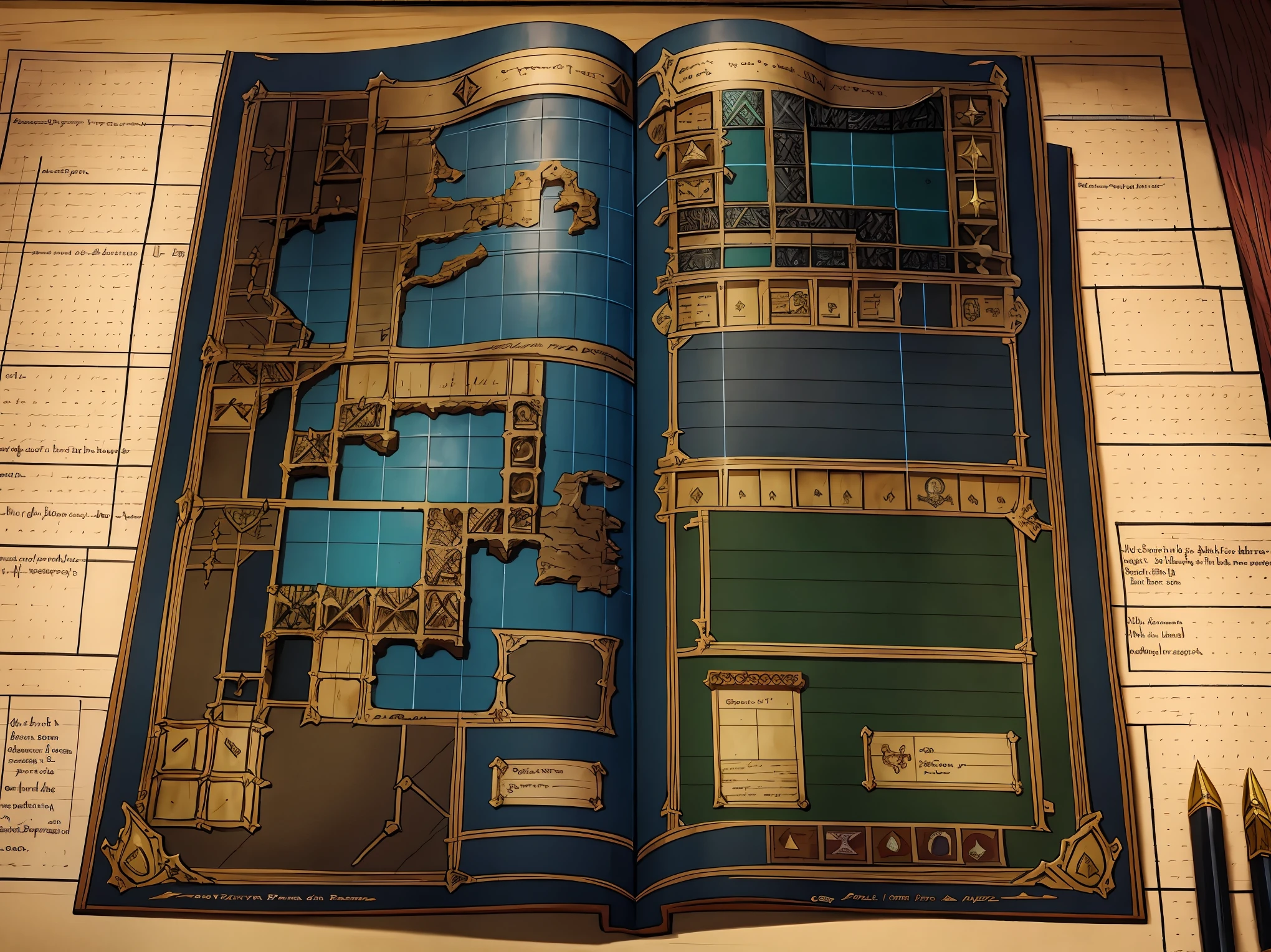 RPG dungeon mapping, Wizardry, Mad King's Trial Ground1F, Filling out graph paper, Dungeon Map,