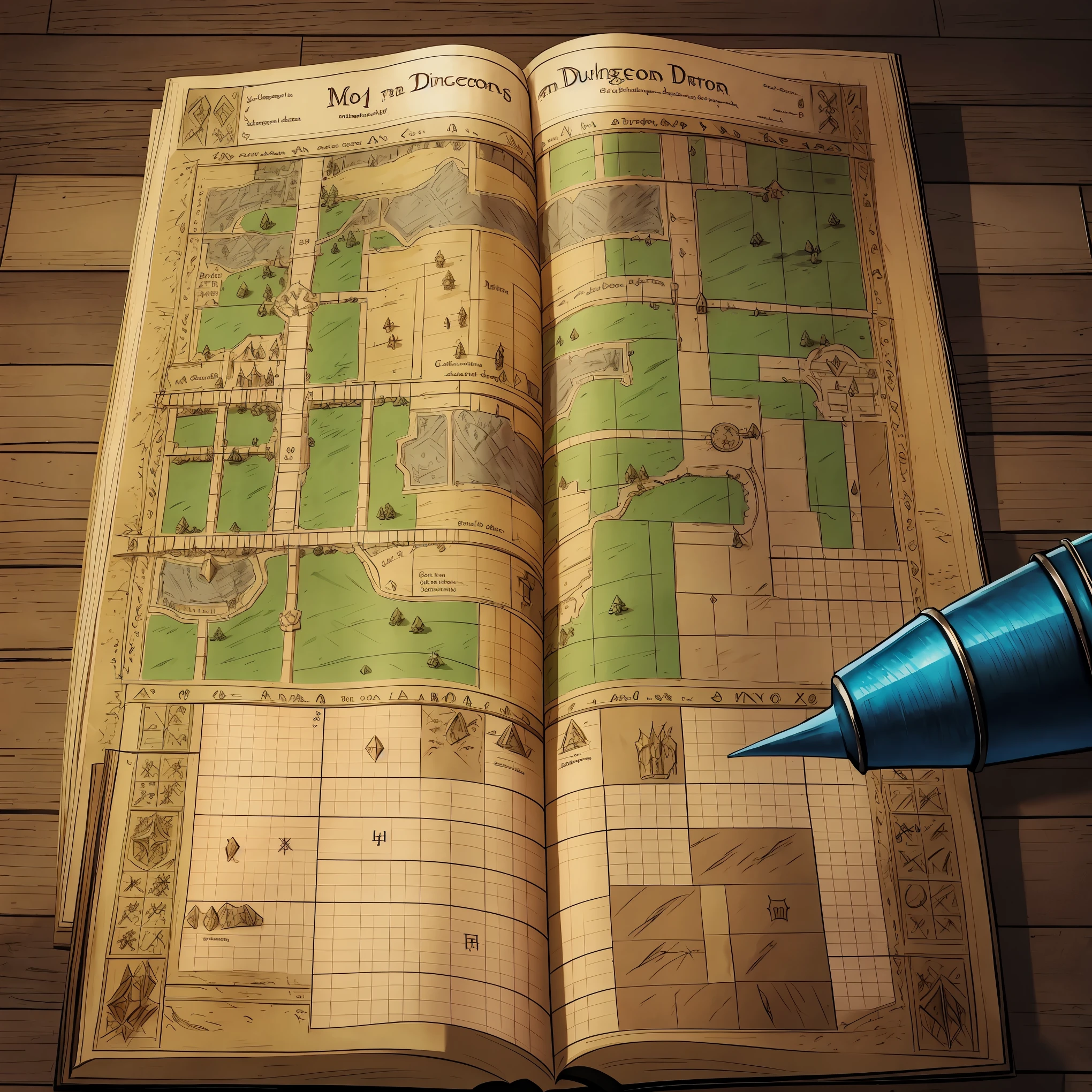 RPG dungeon mapping, Wizardry, Mad King&#39;s Trial Ground１F, Filling out graph paper, Dungeon Map,