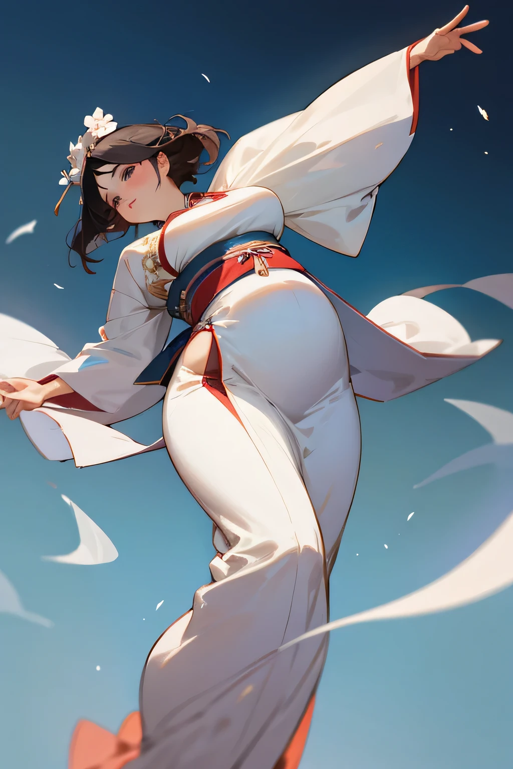 Mature, full, Enchanting dancing beauty, Hanfu is elegant and luxurious