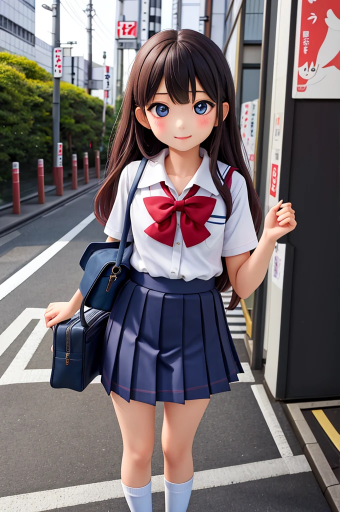 masterpiece,best quality,1girl,tokyo,school uniform,face