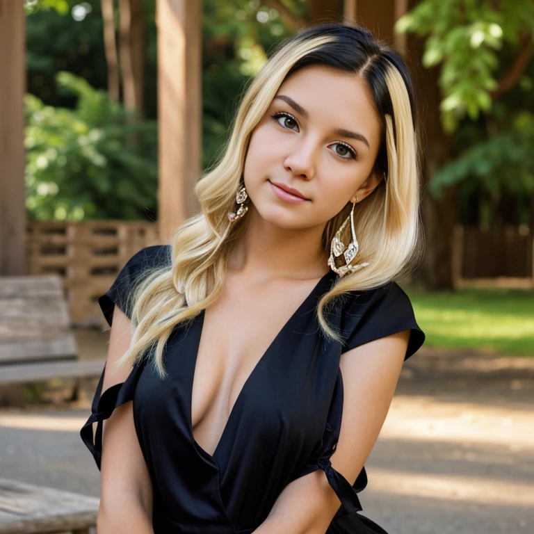 (1 beautiful young random girl), (random ethnicity), (random colored eyes), (random hair style), (hair colors must be black, brown or blonde only), (slender), (medium breasts), (perky), (Professional photography), (Professional Lighting), (half body portrait), (wearing random style of 1 piece dresses), (random expressions), (earrings), (doing random things), (at a random place and locations, outdoors), (At a random time of day),