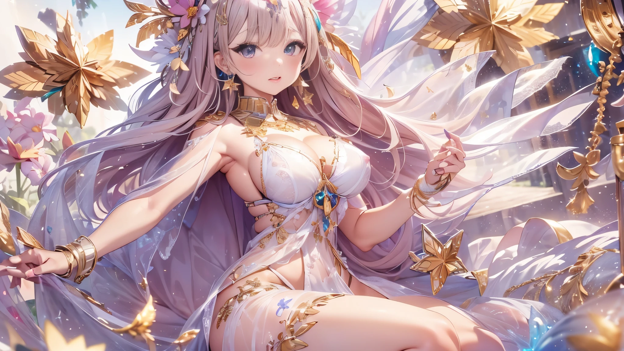 beautiful美しさ, 3D two-dimensional, rich, blonde, skirt, stockings, high heels, poison、star、star、(Highly detailed CG Unity 8K wallpaper),(masterpiece), (最high quality), (Super detailed), (best illustrations),(best shadow), (sharp eyeliner, eye shadow, fine eye:1.1), (超High resolution,realistic,最high quality,realistic),(8K,RAW photo,最high quality,マstarプル),mature woman、sensual curves、huge breasts、thighs、bubble、お尻のmasterpiece, 最high quality, Super detailed, full body shot, mature woman, beautiful mature woman, nightgown and underwear, enchanting smile, thick lips, Chubby lips, blush, looking at the viewer, provocative expression, beautiful髪型, cleavage, Plump、curvy hips、attractive face、sexy lingerie、an inviting gaze、Expression of emotions、Lewd underwear、(((erotic see-through lingerie set)))、Standing position、gorgeous accessories 、big breastsの女性, bare shoulders, golden hair, colored feather, metal ornaments, colored flowers, particle, light, (masterpiece, 最high quality, 最high quality, official art, beautiful and aesthetic:1.2), (1 girl:1.3), very detailed,(fractal art:1.1),(colorful:1.1)、(flowers:1.3),most detailed,(zentangle:1.2), (dynamic pose), (abstract background:1.3), (shiny skin), (lots of colors :1.4), ,(earrings:1.4), (feather:1.4),masterpiece, 最high quality, Super detailed, 30~40 years, full body shot, beautiful 、various hairstyles,gold headband,plump breasts,beautiful butt,greek clothing,Tulle covers the breasts,perfectly proportioned, detailed clothing details,marble,god statue,cinematic lighting, film grain, 8K, masterpiece, Super detailed, high detail, high quality, High resolution,(((NSFW:1.2)))、exposed chest、Openwork decoration,(((see through dress)))、(((解剖学的に正しいbody))) , 最high quality, Super detailed, (((Lewd underwear)))、raise your butt, from below, (((R-18)))、Hakari、thighs, big breasts, Are standing, cowboy shot, blush, (((1 girl))), (masterpiece:1.3), (High resolution), (8K), (very detailed), perfect face, Nice eye and face, (((最high quality))), (Super detailed), detailed face and eye, (alone), High resolution、beautifuleye,(((sexy pose)))、(((整ったbig breasts)))、((beautiful eye))、luxury、(((超High resolution)))、(((detailed description)))、(((ぽっちゃりbody型)))、(((解剖学的構造に一致したbodyの部位)))、beautiful長いまつ毛、バランスのとれたbody型、2Book Arm、2 legs、Just the right size for your legs and arms、Fishnet tights、glamorous、(((Clear white and black eye)))、lipstick、Sparkling、(Undistorted face, eye, body)、jewelry、gem、(長くカールしたbeautifulまつ毛)、(((バランス良いbeautiful胸)))、(Transparent, exquisite skin:1.2)、(((16:Composition suitable for 9 angle of view)))