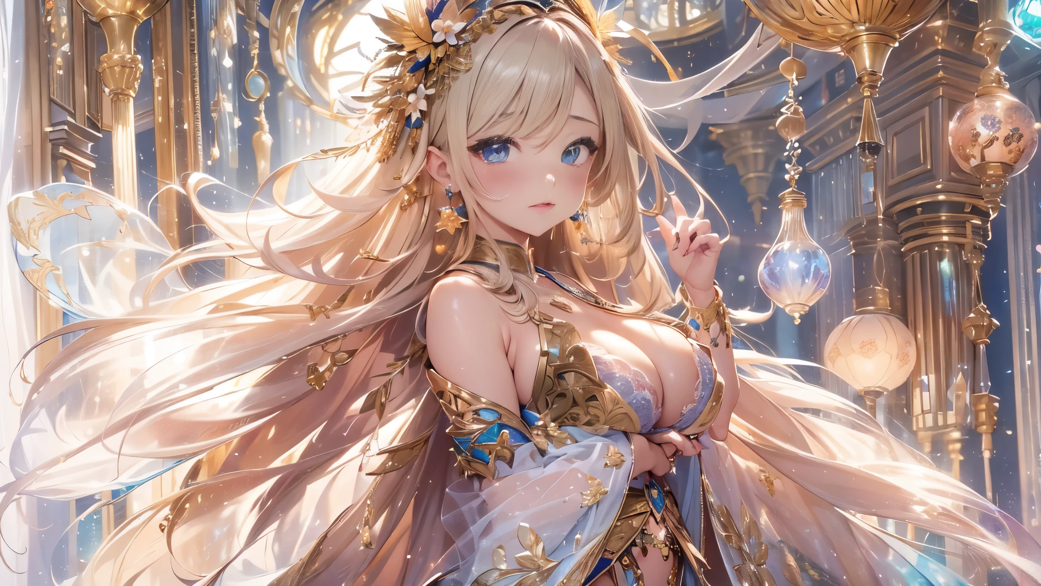 beautiful美しさ, 3D two-dimensional, rich, blonde, skirt, stockings, high heels, poison、star、star、(Highly detailed CG Unity 8K wallpaper),(masterpiece), (最high quality), (Super detailed), (best illustrations),(best shadow), (sharp eyeliner, eye shadow, fine eye:1.1), (超High resolution,realistic,最high quality,realistic),(8K,RAW photo,最high quality,マstarプル),mature woman、sensual curves、huge breasts、thighs、bubble、お尻のmasterpiece, 最high quality, Super detailed, full body shot, mature woman, beautiful mature woman, nightgown and underwear, enchanting smile, thick lips, Chubby lips, blush, looking at the viewer, provocative expression, beautiful髪型, cleavage, Plump、curvy hips、attractive face、sexy lingerie、an inviting gaze、Expression of emotions、Lewd underwear、(((erotic see-through lingerie set)))、Standing position、gorgeous accessories 、big breastsの女性, bare shoulders, golden hair, colored feather, metal ornaments, colored flowers, particle, light, (masterpiece, 最high quality, 最high quality, official art, beautiful and aesthetic:1.2), (1 girl:1.3), very detailed,(fractal art:1.1),(colorful:1.1)、(flowers:1.3),most detailed,(zentangle:1.2), (dynamic pose), (abstract background:1.3), (shiny skin), (lots of colors :1.4), ,(earrings:1.4), (feather:1.4),masterpiece, 最high quality, Super detailed, 30~40 years, full body shot, beautiful 、various hairstyles,gold headband,plump breasts,beautiful butt,greek clothing,Tulle covers the breasts,perfectly proportioned, detailed clothing details,marble,god statue,cinematic lighting, film grain, 8K, masterpiece, Super detailed, high detail, high quality, High resolution,(((NSFW:1.2)))、exposed chest、Openwork decoration,(((see through dress)))、(((解剖学的に正しいbody))) , 最high quality, Super detailed, (((Lewd underwear)))、raise your butt, from below, (((R-18)))、Hakari、thighs, big breasts, Are standing, cowboy shot, blush, (((1 girl))), (masterpiece:1.3), (High resolution), (8K), (very detailed), perfect face, Nice eye and face, (((最high quality))), (Super detailed), detailed face and eye, (alone), High resolution、beautifuleye,(((sexy pose)))、(((整ったbig breasts)))、((beautiful eye))、luxury、(((超High resolution)))、(((detailed description)))、(((ぽっちゃりbody型)))、(((解剖学的構造に一致したbodyの部位)))、beautiful長いまつ毛、バランスのとれたbody型、2Book Arm、2 legs、Just the right size for your legs and arms、Fishnet tights、glamorous、(((Clear white and black eye)))、lipstick、Sparkling、(Undistorted face, eye, body)、jewelry、gem、(長くカールしたbeautifulまつ毛)、(((バランス良いbeautiful胸)))、(Transparent, exquisite skin:1.2)、(((16:Composition suitable for 9 angle of view)))