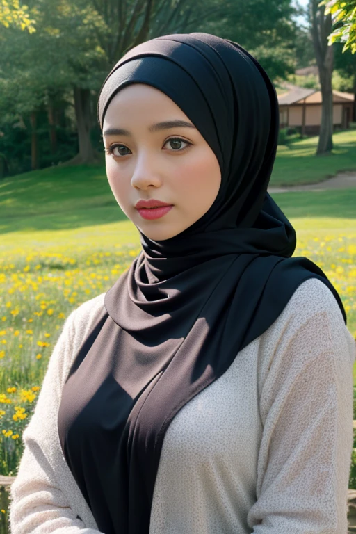 long tshirt Outfit, (RAW photo, Materpiece, Best Quality), Flower Mountain, Landscape view, Galaxy style, on the skies wave, Modelling Posing, Clothes that are covered and polite, long-sleeved Hijab clothes, look polite and elegant, ((Best Quality Hijab Hair, Hair close with Hijab)), Full Body Close-Up, (realistic, photo-realistic:1.3), Head Covered With Hijab, best quality of Hijab Girl, Full Hijab Dress, highly detailed Hijab, masterpiece, ultra-detailed, illustration, 1girl, upper_body, dynamic angle, world masterpiece hijabi, best Quality, Amazing, cinematic lighting,