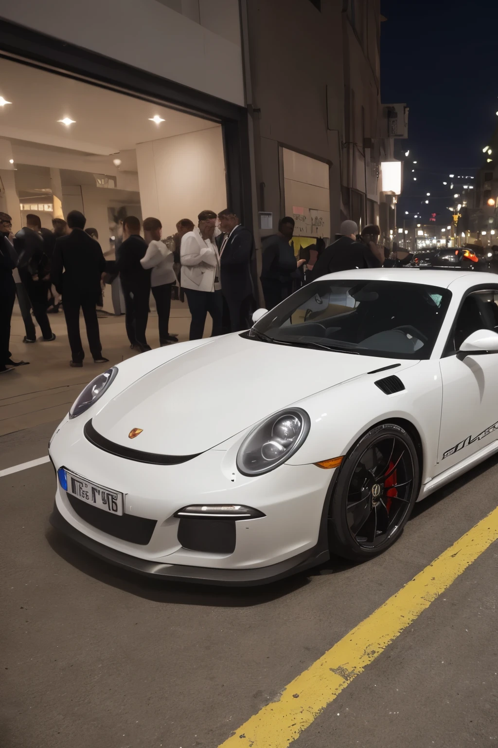 ((Top Quality, 8k, Masterpiece: 1.4)), 1 Man, Intense: 1.5, Sleek: 1.2, Powerful: 1.6, Icy: 1.7, Dramatic: 1.8, Black Porsche 911 GT3 RS: 1.9, Driving: 1.10, Through City: 1.11, At Night: 1.12, Cityscape: 1.13, Ultra Detailed: 1.14, Porsche: 1.15, RS: 1.16, GT3: