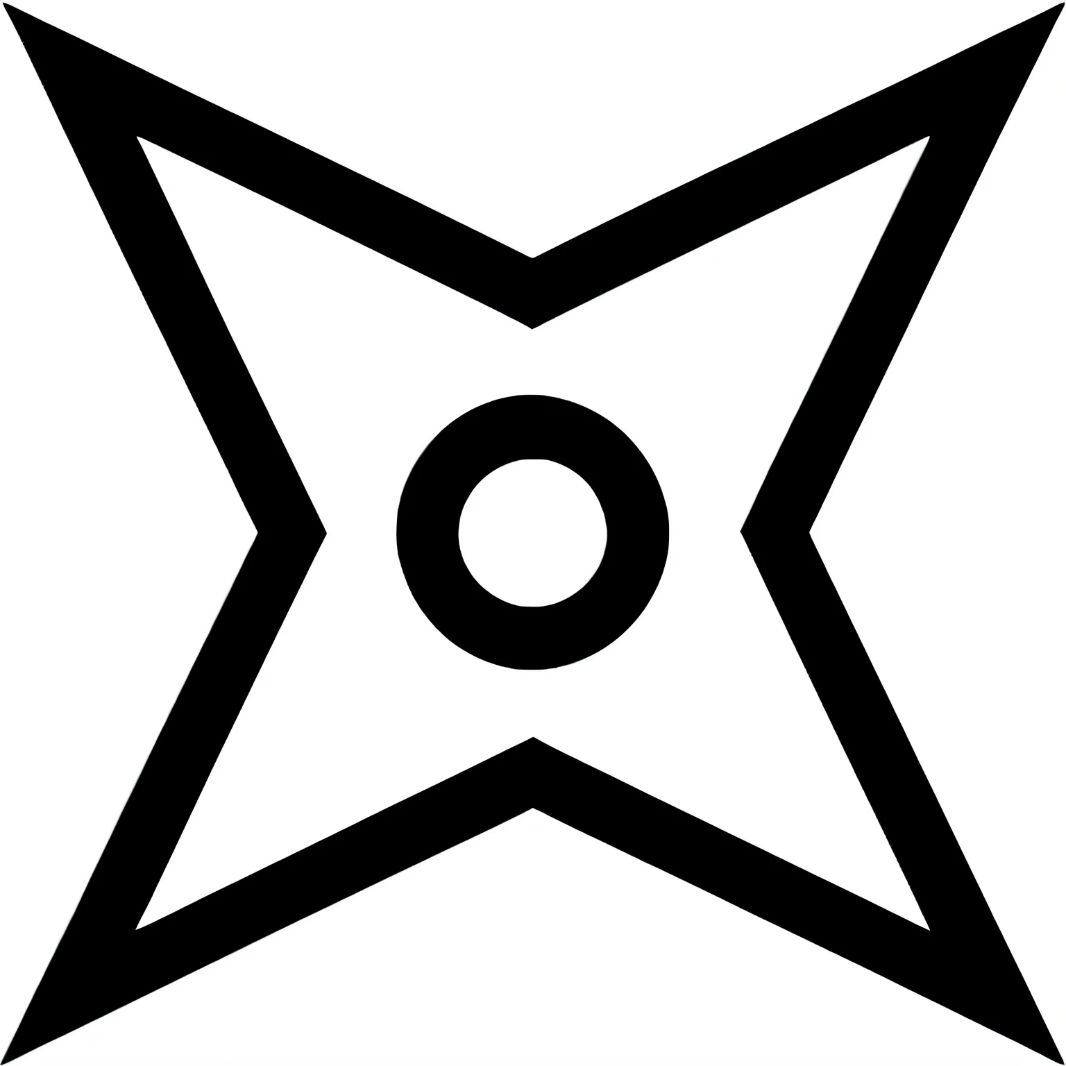 shuriken negro en forma de logo