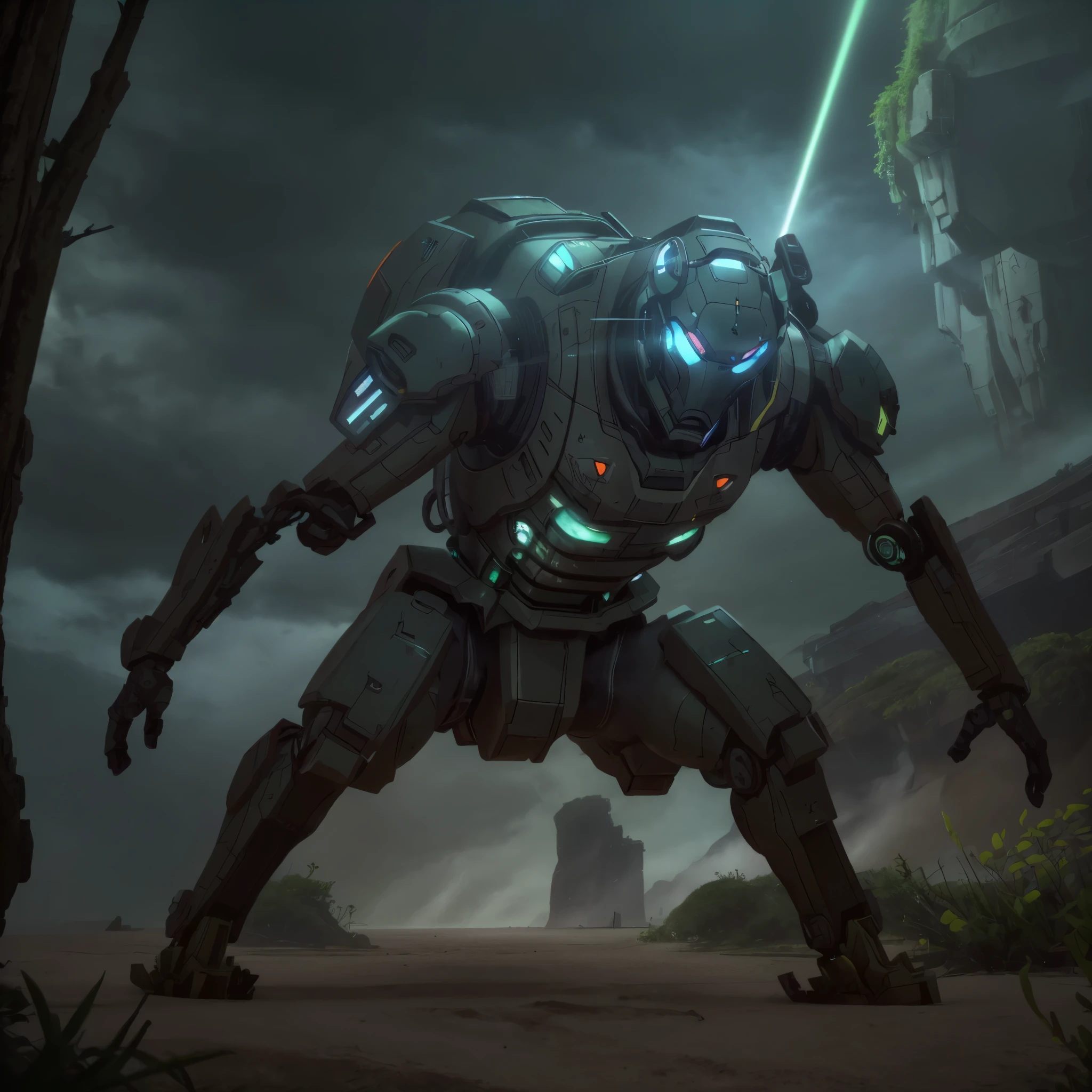(best quality,4k,highres,masterpiece:1.2),ultra-detailed,(realistic,photorealistic,photo-realistic:1.37),HDR,UHD,studio lighting,extremely detailed camera shots,professional,vivid colors,bokeh,portraits,landscape,sci-fi,A beach on an alien world,strange and fascinating plant growth,an invasion event being captured by an on-the-ground camera,a bio-mechanical army being attacked by a race that resembles tactical teddy bears,intricate vegetation and flora,smooth sandy beaches with ethereal blue water,otherworldly creatures running and flying around,curious alien wildlife observing the event,complex futuristic structures in the background,ominous atmosphere with dark storm clouds,brilliantly glowing energy weapons and explosions,dynamic action and intense battle scenes with precise choreography,alien soldiers in advanced armored suits , alien technology blending with nature in a harmonious or chaotic way,hidden caves and underground tunnels, hovering alien spacecraft providing aerial support, impressive light beams and laser effects, unusual and surreal color palette, glowing plants and flowers in vibrant neon hues, evocative and atmospheric lighting, industrial and mechanical elements in the alien landscape, mysterious runes and symbols scattered throughout the scene, imposing ruins of ancient civilizations, unusual rock formations and cliffs, interactions between different species and factions, adventurous and exploratory narrative,thrilling and suspenseful moments intertwined with serene and tranquil scenes, awe-inspiring scale and grandiosity of the environment. detail, xmech. robot