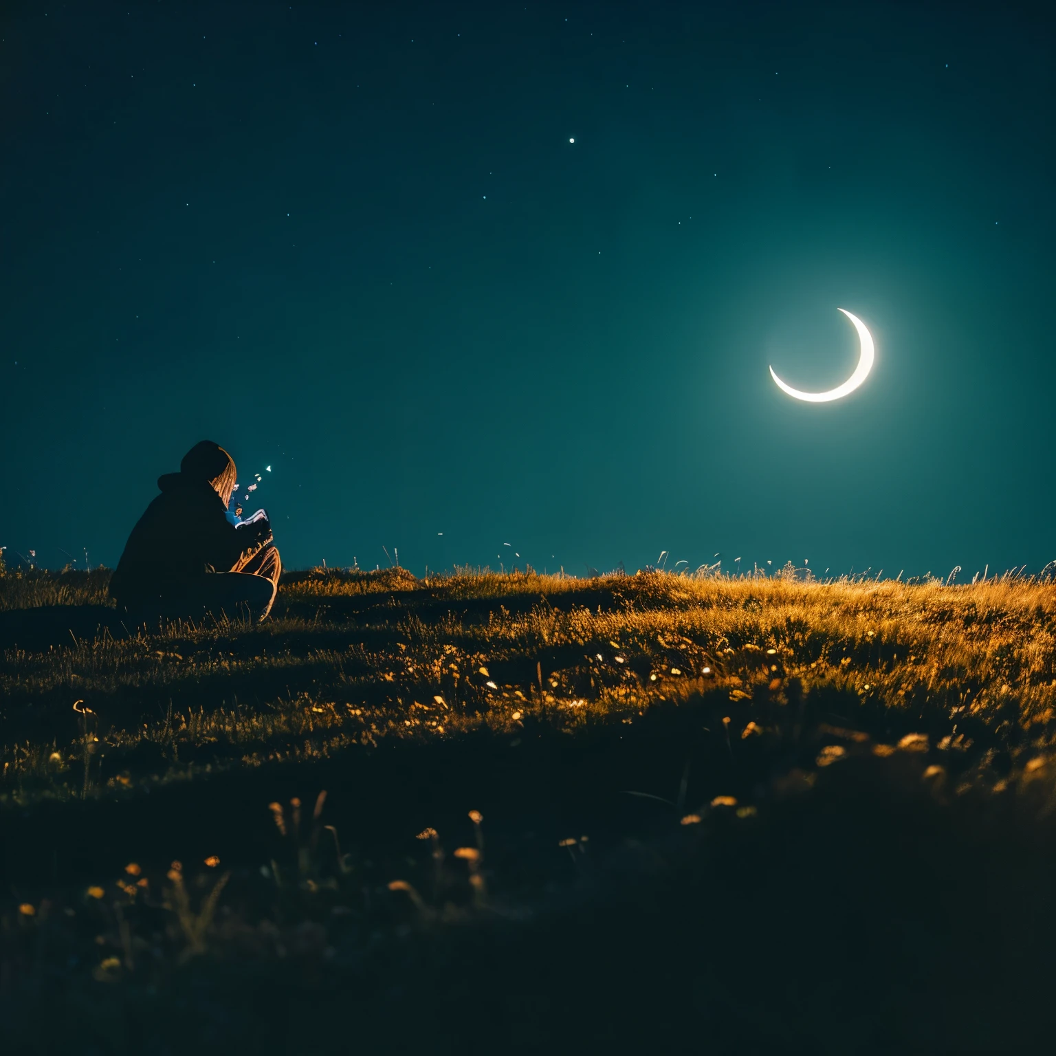 night,moon,HD,light,read,