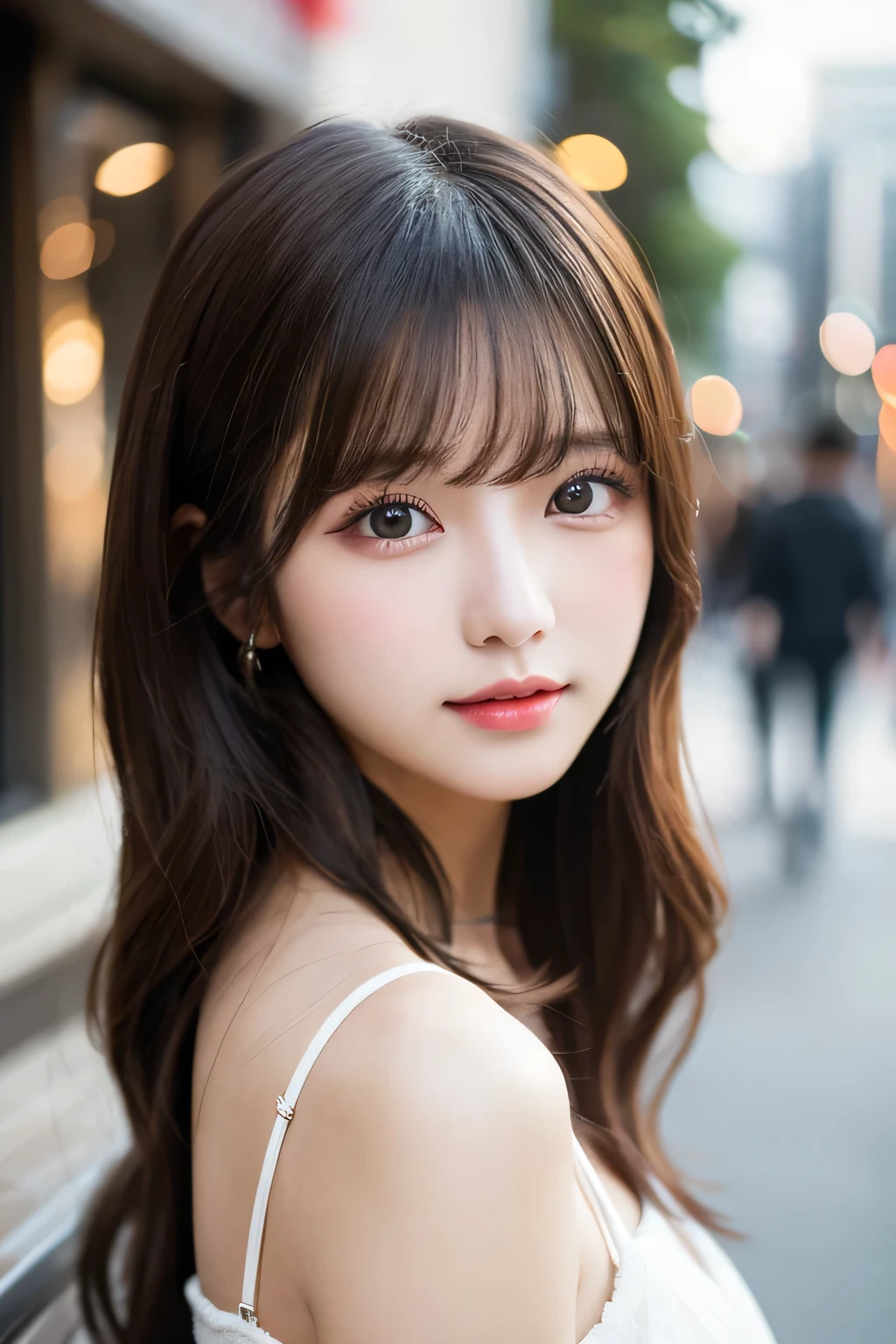 table top, highest quality, shape, Super detailed, finely, High resolution, 8k wallpaper, 完璧なダイナミックな構shape, beautiful and detailed eyes, Women's Fashion Winter,small breasts natural color lip, bold sexy pose,Harajuku、20 year old girl、cute、Subject looking at sexy pose on camera