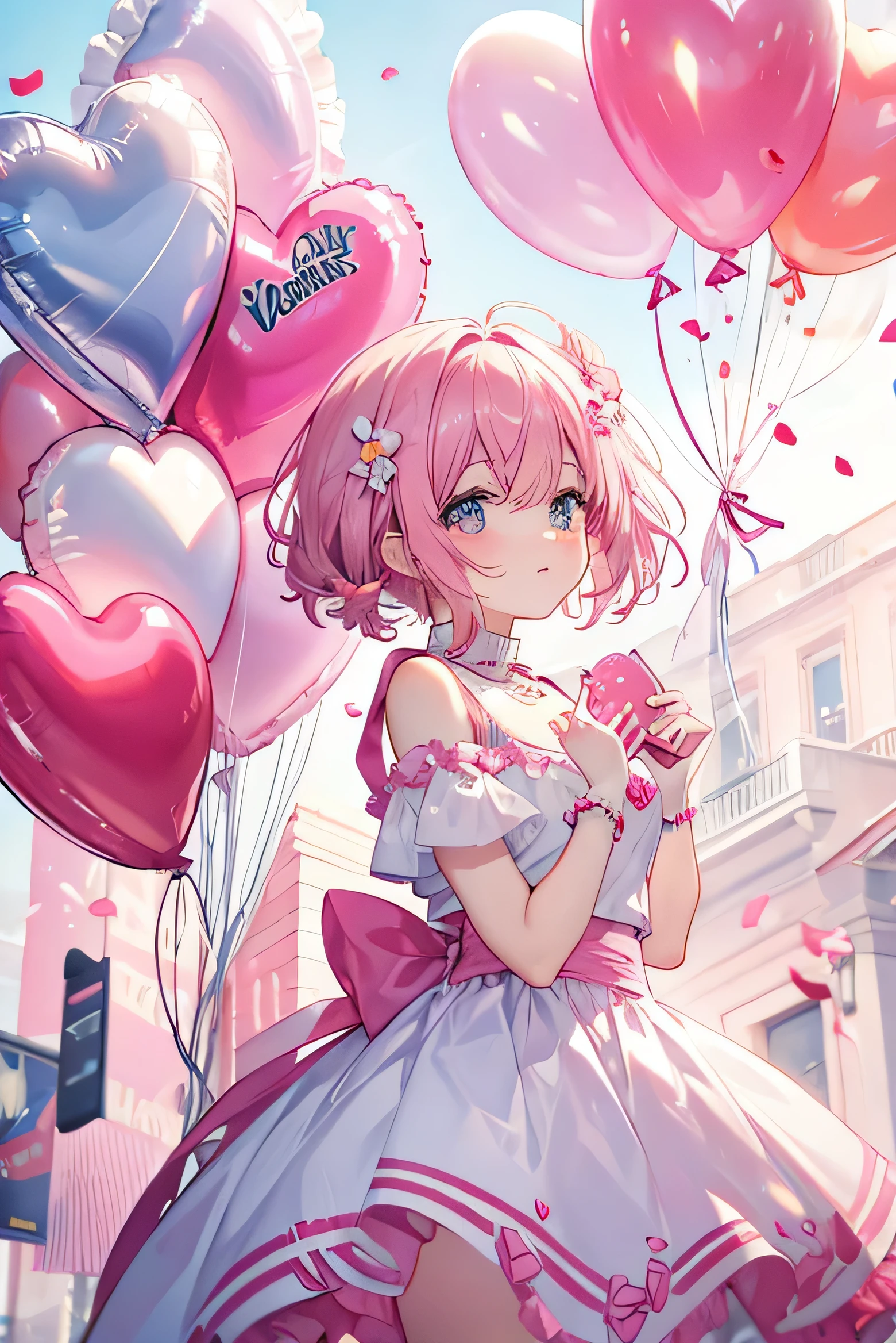 pink vibes, valentine balloon party , love balloons