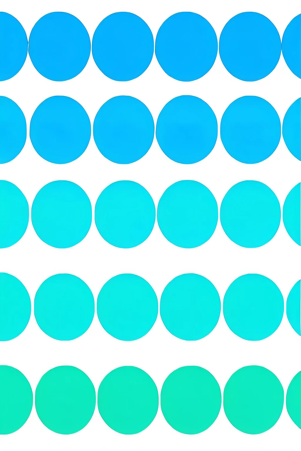 white background,30 large water droplets arranged regularly, All water droplets are the same size,gradient white blue green, Gradient Cyan to blue, Gradient Cyan, turquoise blue gradation, varying Dot, Dot abstract, Dot, Gradient Light Blue, colored Dot, halftone Dot, Blue and cyan colors, round background, teal gradient,simple, color of dust