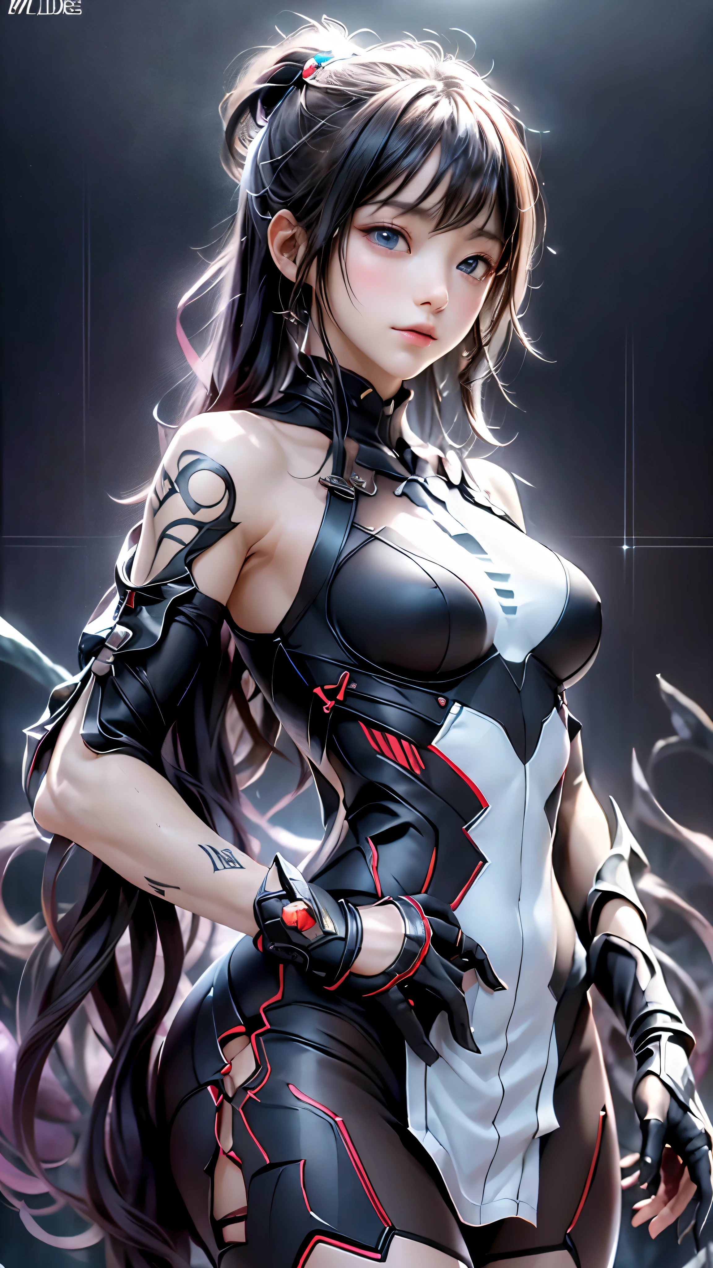 ((highest quality)), ((masterpiece)), (be familiar with:1.4), 。.。.。.3D, beautiful cyberpunk woman image,nffsw(high dynamic range),ray tracing,NVIDIA RTX,super resolution,unreal 5,scattered below the surface,PBR texturing,Post-processing,anisotropic filtering,written boundary depth,maximum clarity and sharpness,multilayer texture,Albedo and specular maps,surface shading,Accurate simulation of light-matter interactions,perfect proportions,octane rendering,two-tone lighting,wide aperture,Low ISO、White balance、Rule of thirds、8,000 students、((Holding a sword in your hand))((white and blue clothes))