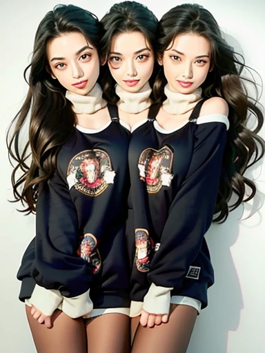 can you generate a image of a pair of conjoined twins based on this image?
the twins are in one body with two heads joined from the neck down with two arms and two legs
 the twins are in a single sweatshirt together based on this image