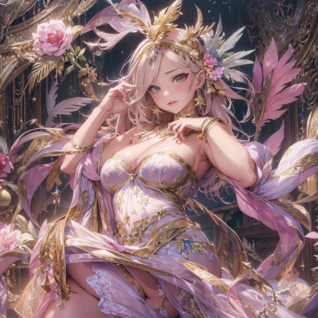 beautiful美しさ, 3D two-dimensional, rich, blonde, skirt, stockings, high heels, poison、star、star、(Highly detailed CG Unity 8K wallpaper),(masterpiece), (最high quality), (Super detailed), (best illustrations),(best shadow), (sharp eyeliner, eye shadow, fine eye:1.1), (超High resolution,realistic,最high quality,realistic),(8K,RAW photo,最high quality,マstarプル),mature woman、sensual curves、huge breasts、thighs、bubble、お尻のmasterpiece, 最high quality, Super detailed, full body shot, mature woman, beautiful mature woman, nightgown and underwear, enchanting smile, thick lips, Chubby lips, blush, looking at the viewer, provocative expression, beautiful髪型, cleavage, Plump、curvy hips、attractive face、sexy lingerie、an inviting gaze、Expression of emotions、Lewd underwear、(((erotic see-through lingerie set)))、Standing position、gorgeous accessories 、big breastsの女性, bare shoulders, golden hair, colored feather, metal ornaments, colored flowers, particle, light, (masterpiece, 最high quality, 最high quality, official art, beautiful and aesthetic:1.2), (1 girl:1.3), very detailed,(fractal art:1.1),(colorful:1.1)、(flowers:1.3),most detailed,(zentangle:1.2), (dynamic pose), (abstract background:1.3), (shiny skin), (lots of colors :1.4), ,(earrings:1.4), (feather:1.4),masterpiece, 最high quality, Super detailed, 30~40 years, full body shot, beautiful 、various hairstyles,gold headband,plump breasts,beautiful butt,greek clothing,Tulle covers the breasts,perfectly proportioned, detailed clothing details,marble,god statue,cinematic lighting, film grain, 8K, masterpiece, Super detailed, high detail, high quality, High resolution,(((NSFW:1.2)))、exposed chest、Openwork decoration,(((see through dress)))、(((解剖学的に正しいbody))) , 最high quality, Super detailed, (((Lewd underwear)))、raise your butt, from below, (((R-18)))、Hakari、thighs, big breasts, Are standing, cowboy shot, blush, (((1 girl))), (masterpiece:1.3), (High resolution), (8K), (very detailed), perfect face, Nice eye and face, (((最high quality))), (Super detailed), detailed face and eye, (alone), High resolution、beautifuleye,(((sexy pose)))、(((整ったbig breasts)))、((beautiful eye))、luxury、(((超High resolution)))、(((detailed description)))、(((ぽっちゃりbody型)))、(((解剖学的構造に一致したbodyの部位)))、beautiful長いまつ毛、バランスのとれたbody型、2book arm、2 feet、Just the right size for your legs and arms、Fishnet tights、glamorous、(((Clear white and black eye)))、lipstick、Sparkling、(Undistorted face, eye, body)、jewelry、gem、(長くカールしたbeautifulまつ毛)、(((バランス良いbeautiful胸)))、(transparent, Exquisite skin:1.2)、(((bewitching body)))