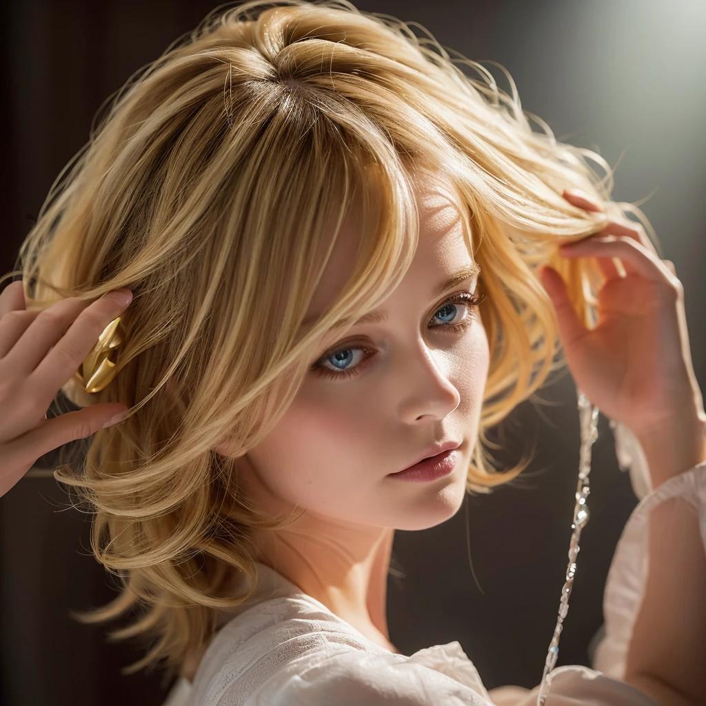 In the hyper-realistic photos, Emma Watson is depicted in seductive attire, her blonde hair cascading down her shoulders in soft waves.