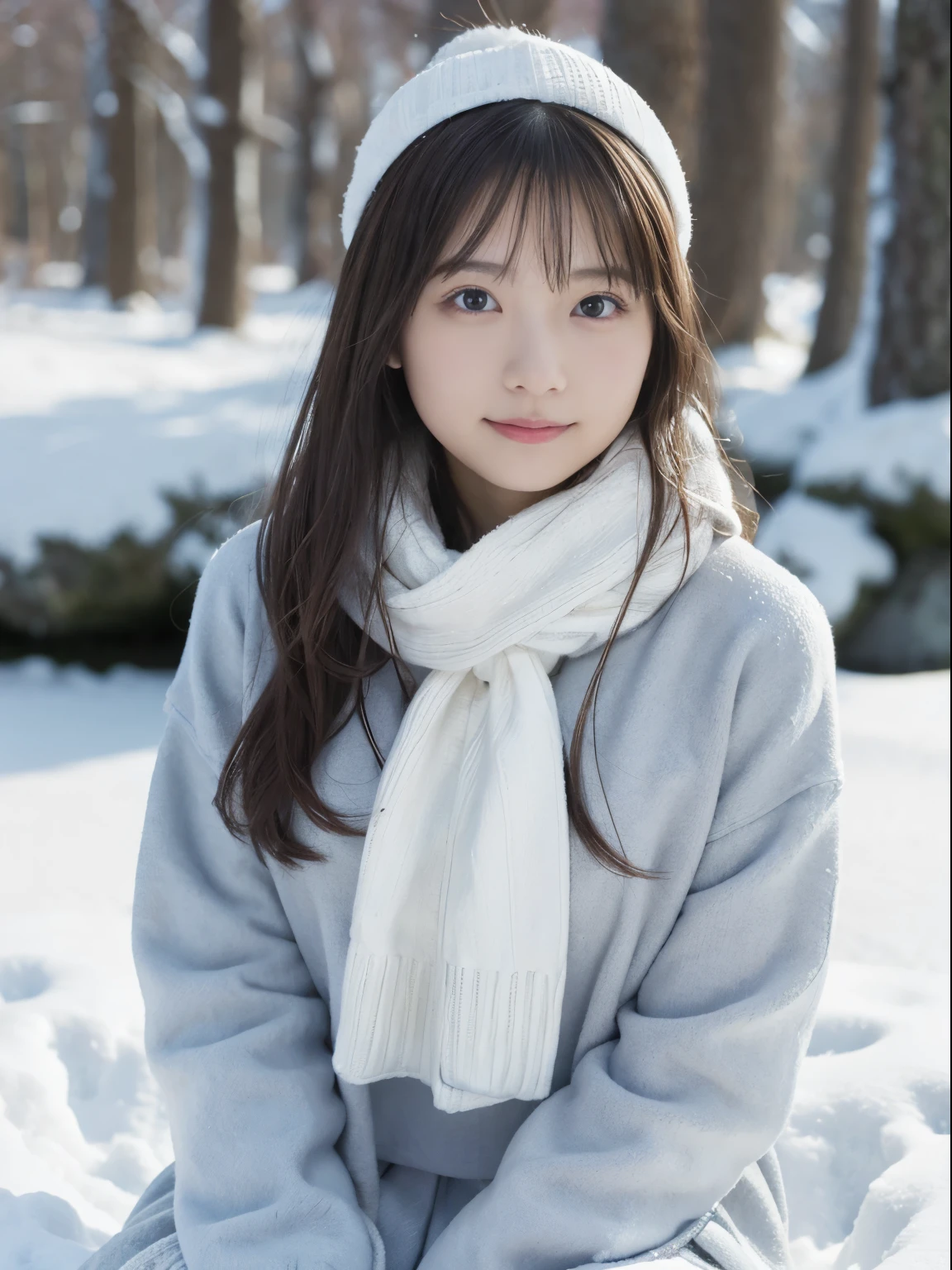 highest quality,4K,8K,High resolution,table top:1.2,super detailed,realistic,realistic:1.37,winter, snow, snowy landscape, beautiful girl in a down coat, fine eyes, detailed lips, long eyelashes, mini pleated skirt, snow景色, soft lighting, cozy atmosphere, Moderate: oil, 新snow, winterのワンダーランド, cool tones, delicate brush strokes, snowy trees, frosty breath, calm expression, playful pose, beauty of nature, Yuki, snowy ground, winterのファッション, stylish clothes, snow boots, rosy cheeks, winterの楽しみ, peaceful atmosphere, mysterious beauty, 魔法のようなwinterの景色, winterのファッショニスタ, quirky charm、、slight smile、thighs thighs thighs、Photographed from directly below