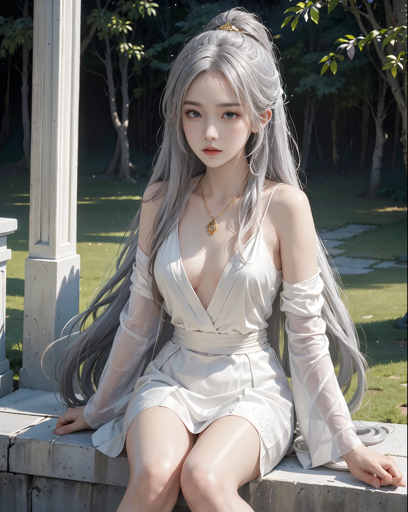 Official art、White Wizard、Girl Stores Power with Magic Wand、Deities々Prayers and soft light、light temple、Magic Library、The essence of magic is left behind、Finish like a photo、Eyes are on the viewer、(Beautiful woman in white mage clothes with open chest)、PerfectNwsjMajic,(masterpiece、top-quality、top-quality、Official art、Beautifully Aesthetic:1.2)、(1girl in)、ighly detailed、colourfull、highestdetailed、Official art、Unity 8k壁纸、ultra-detailliert、Beautifully Aesthetic、((Beautiful face in detail))、masterpiece、top-quality、(Zentangle、a Mandala、Tangles、Entanglement)、Holy Light、pure、Beautiful ornaments、There are also resilient messages, Overcoming and hope. Breasts are small and B size、A slender、The chest is open、Eyes are double(A detailed eye), Beautifully detailed、Hair that flutters in the wind、high-heels、Gold Anklet、Maroon Gradient Hair Color、
