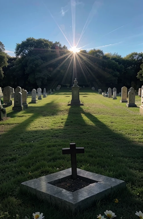 Arlenis Sosa kneeling in a cemetery completely naked and smiling