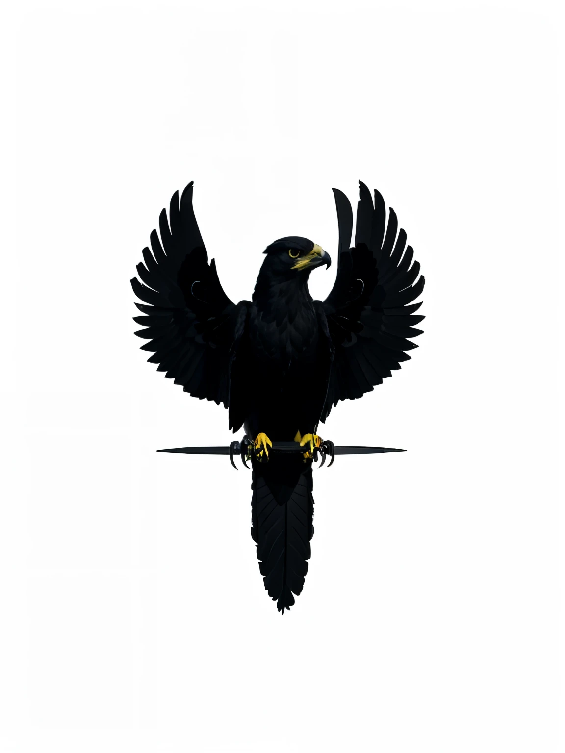 A minimalist, logo featuring a sleek and stylized black falcon head against a white background awesome, professional, vector logo, simple