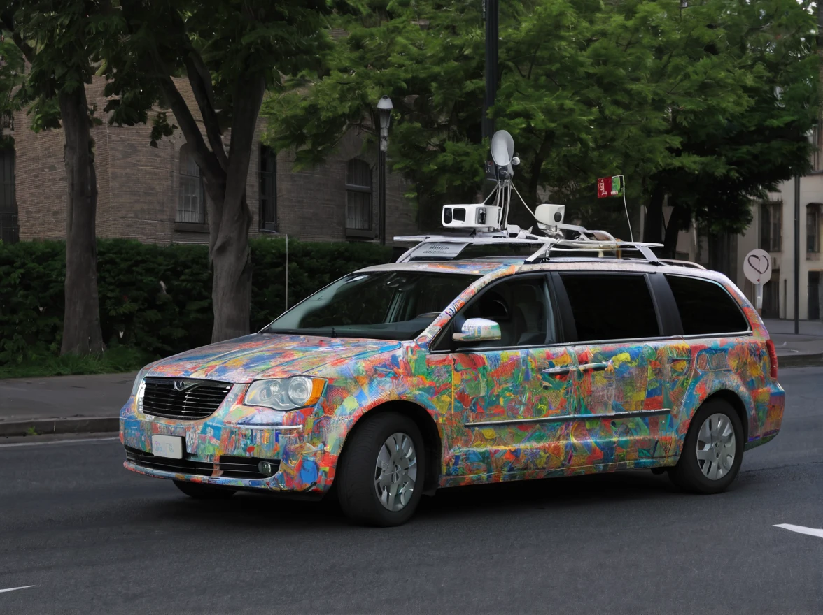 Google maps car....lol....(highres, ultra detailed, high resolution: 1.1)