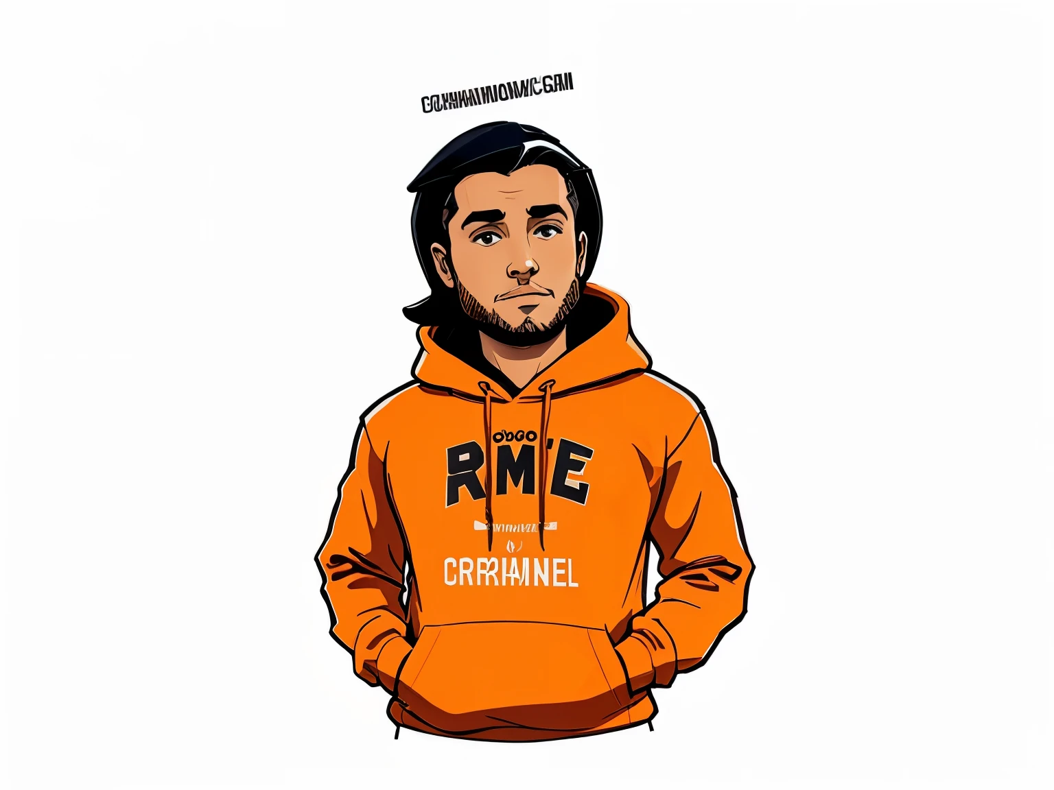  cartoon of one in an orange hoodie and black tights, moletom com capuz grande, grosso, gordo, gym clothes, fanart de , valkyrie style character, laranja e preto, design de personagem altamente detalhado, conceito de personagem irrealista, colored sketch de alta qualidade , design de personagem de corpo inteiro, colored sketch, retrato de corpo inteiro de um curta !, cartoon style illustration, design de roupa, conceito de personagem de corpo inteiro, design detalhado de personagem. 