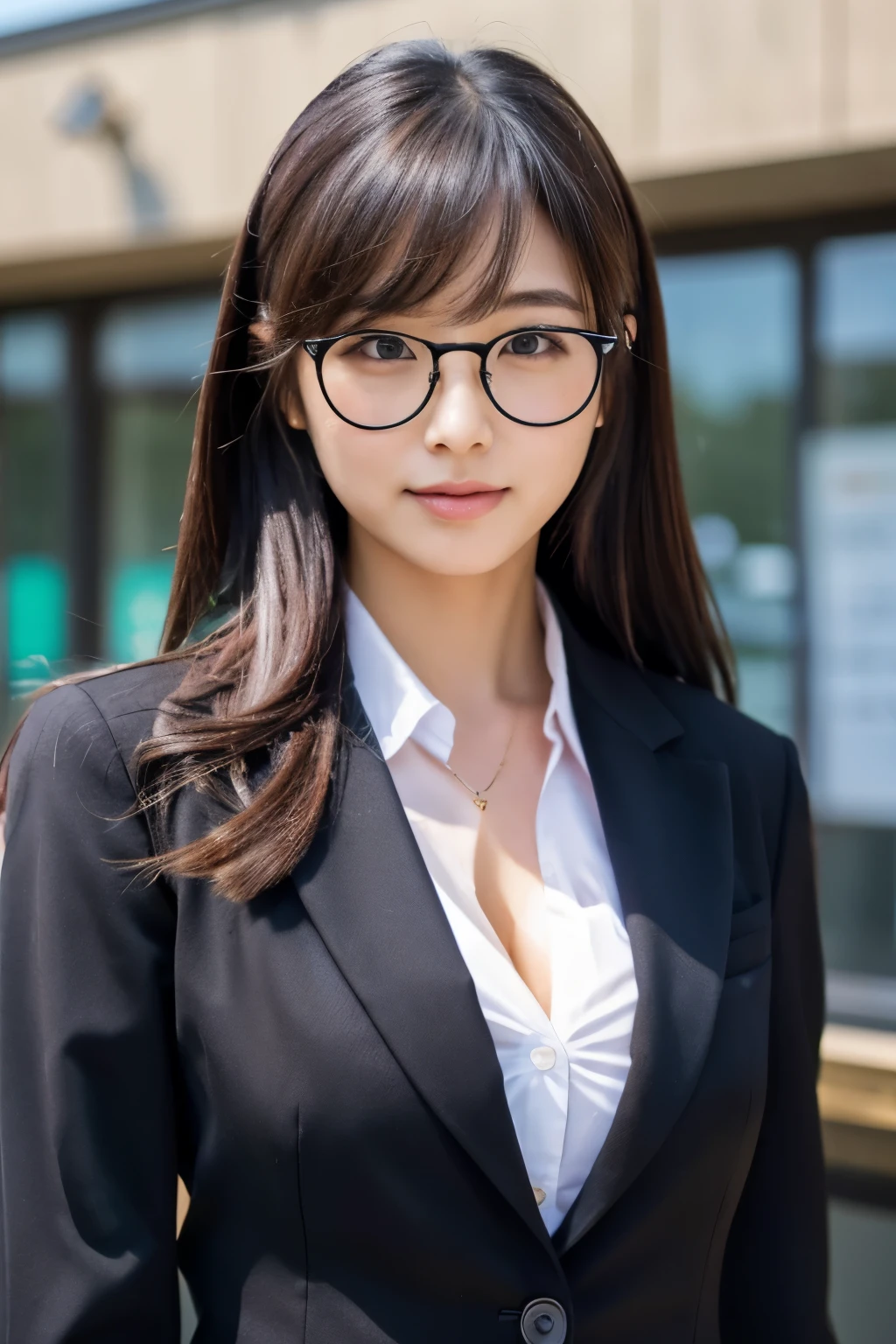 A woman in a black suit poses for a photo, wearing a business suitいる, white cutter shirt, jacket with open cleavage, girl in a suit, tight suitを着ている, wearing a business suitいる, girl in a suit, 黒のwearing a business suitいる, wearing a business suit, V-chest open clothes, (8K、RAW photo, top quality), A Japanese man in a black suit poses for a photo, wearing a business suitいる, Jacket with plenty of cleavage, はだけたワイシャツgirl in a suit, tight suitを着ている, wearing a business suitいる, Cute girl in suit, 黒のwearing a business suitいる, wearing a business suit, V-chest open clothes, Sexy female teachers,,Super detailed, super resolution, (realistic, real photos), portrait, High resolution RAW color photos, professional photos, very detailed and beautiful, very detailed, 8K image wallpaper, amazing details、Other shots、sharp focus、cute beautiful woman with perfect body、slim big、full body image、High-definition face and skin texture、detailed eye、double eyelid((School、classroom、blackboard)), One girl with perfect figure, very detailed face and eyes, long hair, A Japanese man in a black suit poses for a photo, jacket with open cleavage, tight suit, Sexy female teachers, Standing figure, white cutter shirt, Glasses, glasses