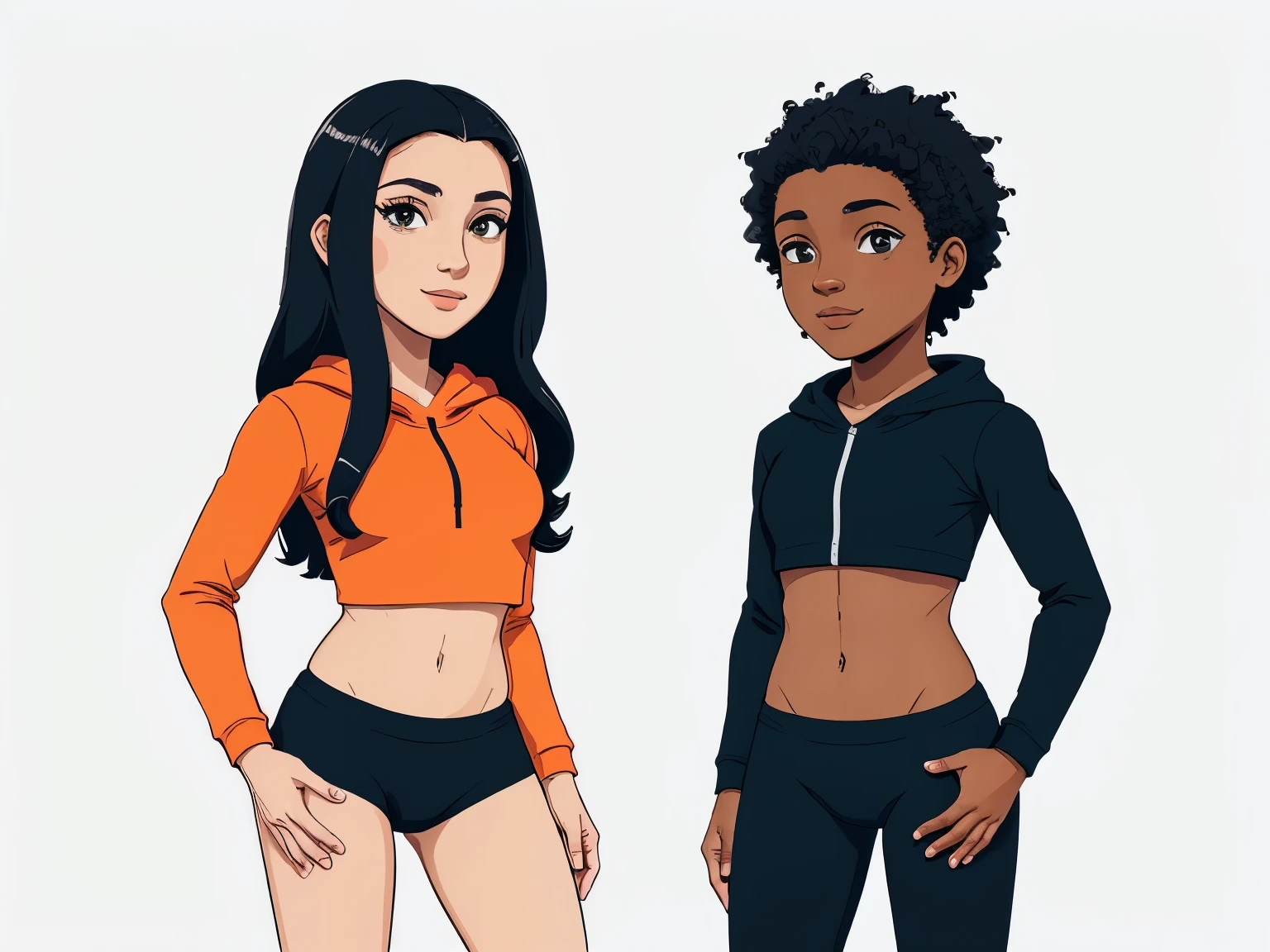  cartoon of one in an orange hoodie and black tights, moletom com capuz grande, grosso, gordo, gym clothes, fanart de , valkyrie style character, laranja e preto, design de personagem altamente detalhado, conceito de personagem irrealista, colored sketch de alta qualidade , design de personagem de corpo inteiro, colored sketch, retrato de corpo inteiro de um curta !, cartoon style illustration, design de roupa, conceito de personagem de corpo inteiro, design detalhado de personagem. Two very cute black boys,  twins, Uma cicatriz. Olho esquerdo. It&#39;s made of crystal. olhos verdes transparentes. twins.de com pele escamosa, de cabelos rastafari Penteado. Meio branco, meio preto, um tem uma tatuagem de estrela no meio da testa e o outro tem uma tatuagem de meia-lua dentro da testa. um tem uma tatuagem preta, o outro tenta uma tatuagem branca, design de roupas. corpo todo. frontal e lateral. roupas de hip hop preto e branco. jaqueta aberta. regata. of one in an orange hoodie and black tights, moletom com capuz grande, grosso, gordo, gym clothes, fanart de , valkyrie style character, laranja e preto, design de personagem altamente detalhado, conceito de personagem irrealista, colored sketch de alta qualidade , design de personagem de corpo inteiro, colored sketch, retrato de corpo inteiro de um curta !, cartoon style illustration, design de roupa, conceito de personagem de corpo inteiro, design detalhado de personagem. an aquatic being with scaly marine skin, Avatar estilo oceano semelhante