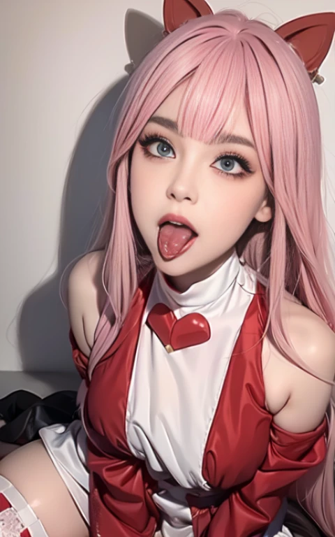 1girl, (sticking out her tongue out), (tongue), ultra high res, photorealistic, best quality, 8k resolution, masterpiece, cat ears, ((choker, latex, tight swimsuit)), tank top, ((close up face view)), (ahegao), kneeling, oh face, Open your mouth wide, Stick out your tongue to receive, One hand in your mouth, Ecstasy, (White liquid on your face), Face up, Shoot from above, (White liquid dripping from your mouth), Tongue sticking out, (White liquid accumulation on the tongue), ecstatic look, a large amount of white liquid in the mouth, white liquid on the chest, delicate fingertips, complicated fingertips, nsfw, eyes roll back, eyes up, zero two