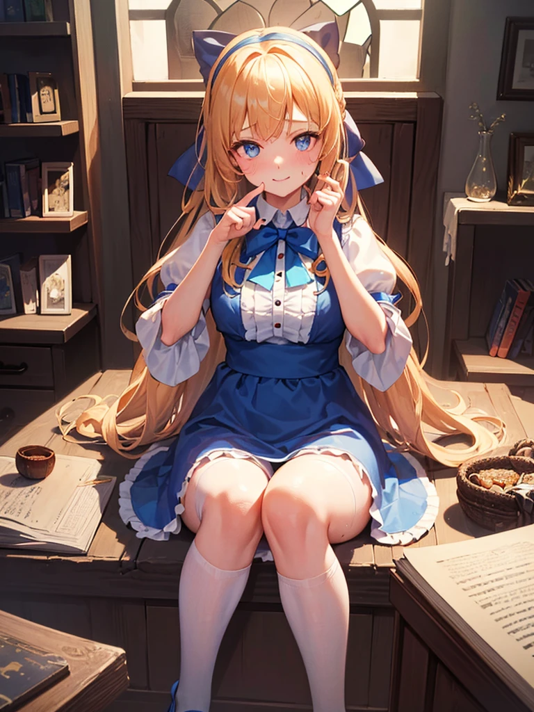 photo realistic, (masterpiece,best quality:1.4),(8k,raw photo,photo realistic:1.2), detailed skin, detailed face,1girl,idol,cute face, , Not Safe for Work, (raw photo, photo realistic: 1.2),
1 girl in, length hair, blue eyes, blonde hair, light smile, ((shiny wavy hair)), (((No panties))), (twat, ute-rus), diadems, (sitting on,spread legs), A pose where can you be seen from below, doress, the bow, gothic dresses, shairband, looking at the viewers, shortsleeves, the bow hair, blue shairband, a smile, red blush, hand on own face , Blue Doress, Alice (Alice in Wonderland), Hair Between Eyes, A Chair, ((White frilled legwear)), ((Blue the Bow)), A Throne, Puffy Sleeves, Put Your Hand on Your Cheek, Bangss, Apron Dress, shortsleeves, ((Blue bow ribbon)), long hair, (mini crown), foot out of frame, frilld, white gothic dresses,: q, masterpiece, top-quality, (worn skirt, twat, camel's toe)), not safe for work, , , 14 yo, braided bangs,((puss juice, Sweat, Sweatdrop)), (((spread puss,Not Safe for Work))), ((ure-thra)), {{}}spread twat,nail,grin,(((cunnus))),(((hair of pubis, Not safe for work))),(((spread puss-y))),(((1girl fingering twat,Not safe for work))),anus, OPEN Twat,spread puss-y,
messy room, gothic room, dark atmosphere,(canopy),clutter,(lots of colorful books:1.3),(Miscellaneous goods are placed in a mess:1.3),colorful sphere,(Stained glass:1.3) , Not Safe for work, (((beautiful regs))), (((beautiful finger))),