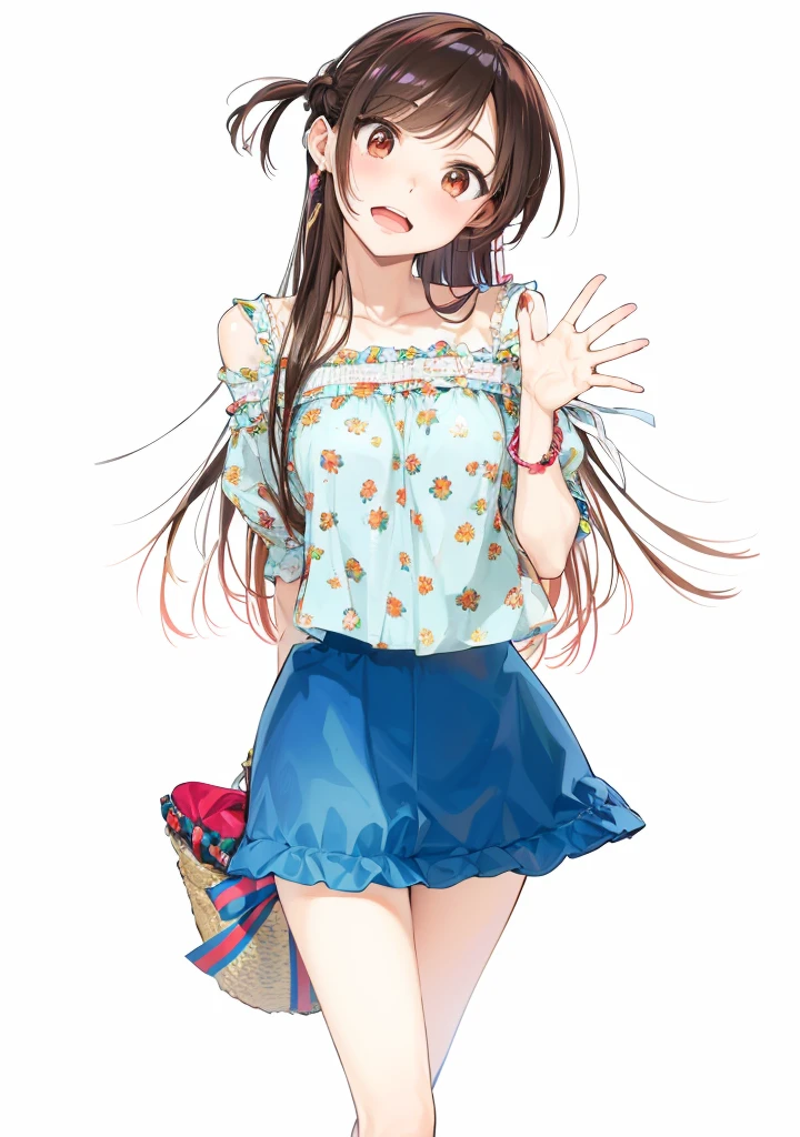 Chizuru Ichinose From anime Rent-A-Girlfriend, Kanojo, Okarishimasu.
Apariencia anime
Chizuru es una atractiva chica de estatura promedio, pale complexion and slim build. Has brown hair with a waist-length length, which in turn have subtle orange-reddish reflections at the tips, plus her hair is most noticeably tied with bangs hanging from her right side. Its large eyes are light brown.
Cuando se hace pasar por una estudiante diligente, usa anteojos, un accesorio de mariposa y luce el cabello de doble trenzado. It is later revealed that she has poor vision and wears a pair of contact lenses when she is not out with her friends..
Her presentation is represented as a girl who has a beauty that one can only dream of having.; ropa ligera, maquillaje y accesorios.
Chizuru se muestra como una chica con una fachada amable y considerada: sorprende a cualquiera que se plantee alquilar, lo que hace que le den altas calificaciones. Sin embargo, solo hace esto con sus clientes.