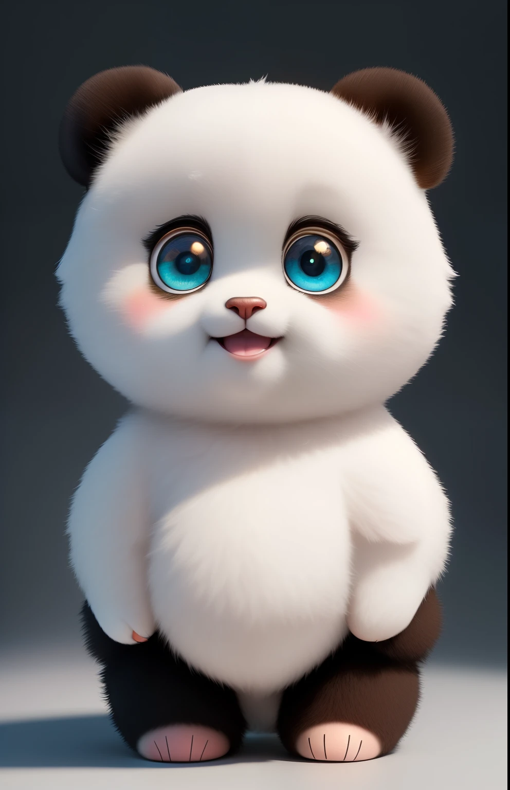 (masterpiece), (best quality), (Super detailed), (whole body:1.2), Super cute, baby, Pixar, baby panda in pajamas, big bright eyes, fluffy, Smile, Exquisite, Fairytales, Very detailed, Pixar style, bright color palette, Natural light, Simple background with solid color, octane rendering, Popular topics on Artstation, Gorgeous, super wide angle, 8k, HD, actual