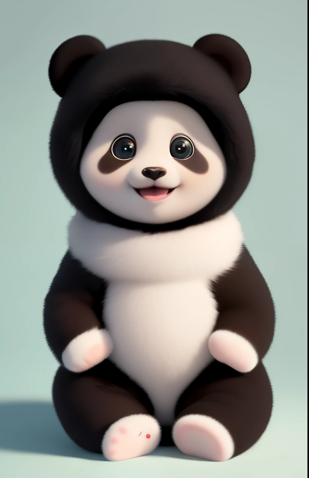 (masterpiece), (best quality), (Super detailed), (whole body:1.2), Super cute, baby, Pixar, baby panda in pajamas, big bright eyes, fluffy, Smile, Exquisite, Fairytales, Very detailed, Pixar style, bright color palette, Natural light, Simple background with solid color, octane rendering, Popular topics on Artstation, Gorgeous, super wide angle, 8k, HD, actual