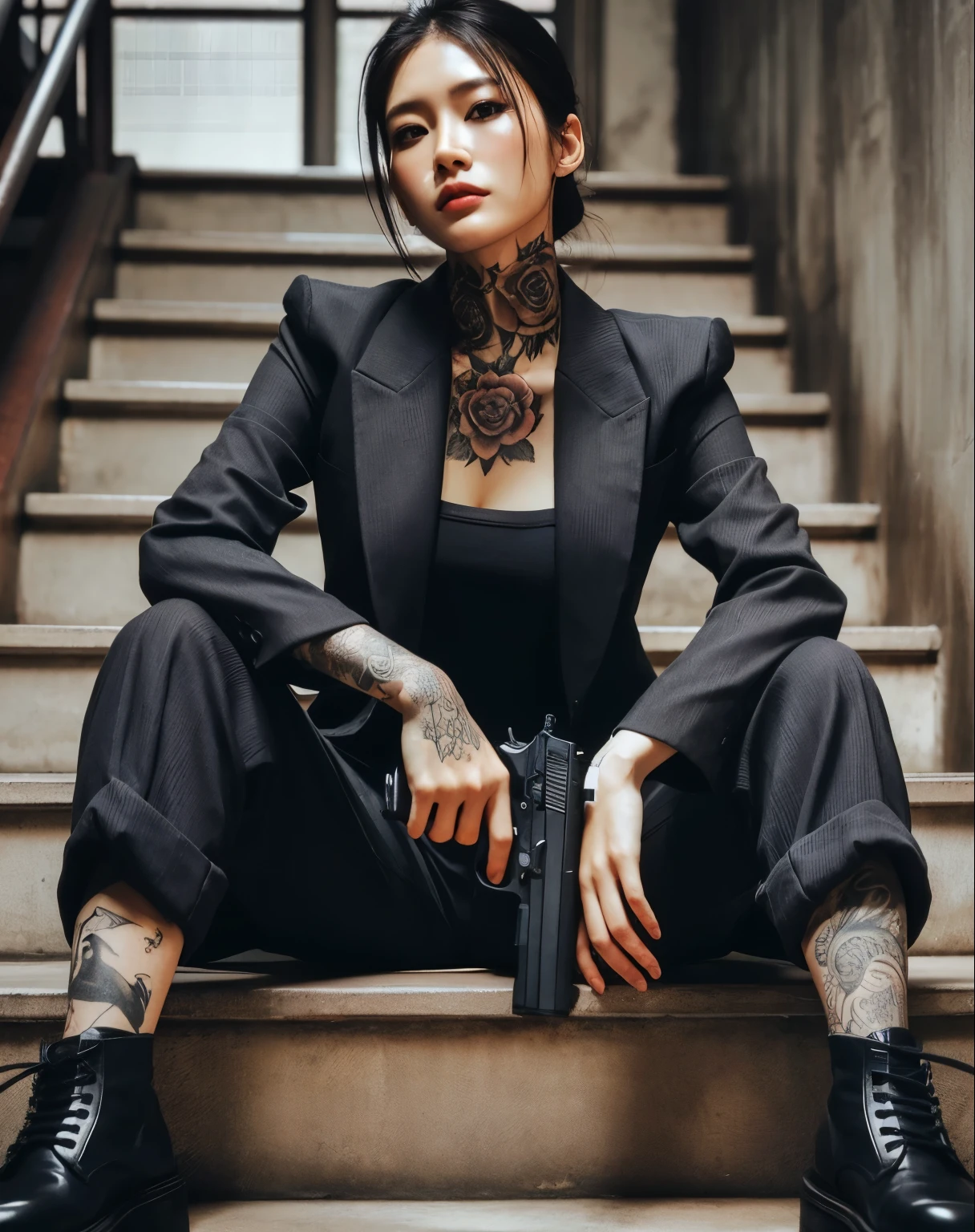 Araffe woman, beautiful,ponytail, ผู้หญิงlong hairชาวเอเชียตะวันออกเฉียงใต้ที่มีใบหน้ากลม, Large chest measures 38 inches., Warm light, morning sun, long hair,black eyes,abdominal muscles, The body is beautiful and strong., rounded chest, (digital painting, HDR, high contrast), 3-D, 8K, 45,000,000 pixcls,Asian girl, Gorgeous Chinese model, Japanese model, beautiful asian woman, Japanese goddess, Very beautiful girl., beautiful young woman, very beautiful woman, Attractive and beautiful, sexy girl, Asian girl, beautiful female model, jaw-dropping beauty, Attractive face and body, golden eyes details, long hair, stand, close to the viewer,