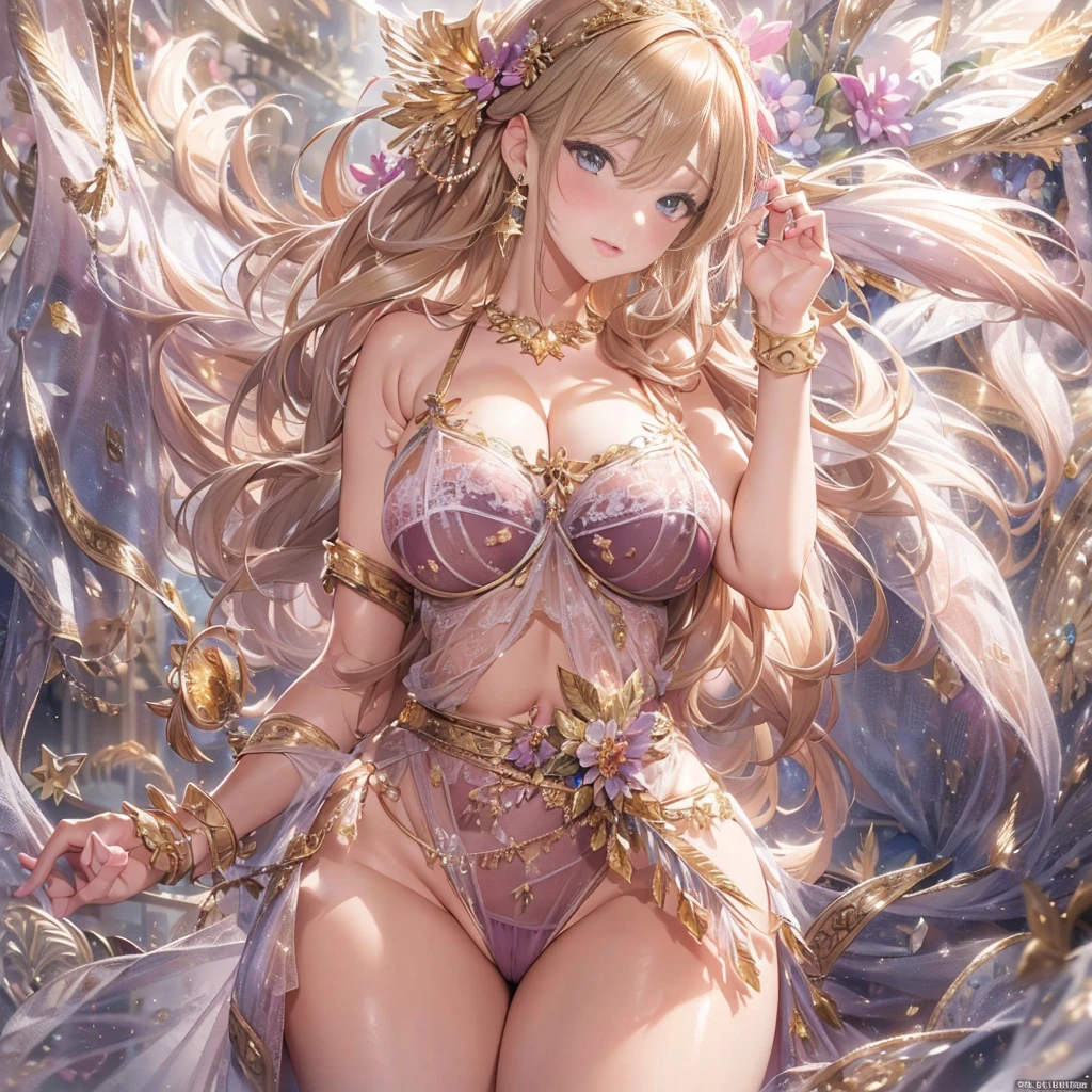 beautiful美しさ, 3D two-dimensional, rich, blonde, skirt, stockings, high heels, poison、star、star、(Highly detailed CG Unity 8K wallpaper),(masterpiece), (最high quality), (Super detailed), (best illustrations),(best shadow), (sharp eyeliner, eye shadow, fine eye:1.1), (超High resolution,realistic,最high quality,realistic),(8K,RAW photo,最high quality,マstarプル),mature woman、sensual curves、huge breasts、thighs、bubble、お尻のmasterpiece, 最high quality, Super detailed, full body shot, mature woman, beautiful mature woman, nightgown and underwear, enchanting smile, thick lips, Chubby lips, blush, looking at the viewer, provocative expression, beautiful髪型, cleavage, Plump、curvy hips、attractive face、sexy lingerie、an inviting gaze、Expression of emotions、Lewd underwear、(((erotic see-through lingerie set)))、Standing position、gorgeous accessories 、big breastsの女性, bare shoulders, golden hair, colored feather, metal ornaments, colored flowers, particle, light, (masterpiece, 最high quality, 最high quality, official art, beautiful and aesthetic:1.2), (1 girl:1.3), very detailed,(fractal art:1.1),(colorful:1.1)、(flowers:1.3),most detailed,(zentangle:1.2), (dynamic pose), (abstract background:1.3), (shiny skin), (lots of colors :1.4), ,(earrings:1.4), (feather:1.4),masterpiece, 最high quality, Super detailed, 30~40 years, full body shot, beautiful 、various hairstyles,gold headband,plump breasts,beautiful butt,greek clothing,Tulle covers the breasts,perfectly proportioned, detailed clothing details,marble,god statue,cinematic lighting, film grain, 8K, masterpiece, Super detailed, high detail, high quality, High resolution,(((NSFW:1.2)))、exposed chest、Openwork decoration,(((see through dress)))、(((解剖学的に正しいbody))) , 最high quality, Super detailed, (((Lewd underwear)))、raise your butt, from below, (((R-18)))、Hakari、thighs, big breasts, Are standing, cowboy shot, blush, (((1 girl))), (masterpiece:1.3), (High resolution), (8K), (very detailed), perfect face, Nice eye and face, (((最high quality))), (Super detailed), detailed face and eye, (alone), High resolution、beautifuleye,(((sexy pose)))、(((整ったbig breasts)))、((beautiful eye))、luxury、(((超High resolution)))、(((detailed description)))、(((ぽっちゃりbody型)))、(((解剖学的構造に一致したbodyの部位)))、beautiful長いまつ毛、バランスのとれたbody型、2book arm、2 feet、Just the right size for your legs and arms、Fishnet tights、glamorous、(((Clear white and black eye)))、lipstick、Sparkling、(Undistorted face, eye, body)、jewelry、gem、(長くカールしたbeautifulまつ毛)、(((バランス良いbeautiful胸)))、(transparent, Exquisite skin:1.2)、(((完璧なglamorousボディー)))、actress face、Super beautiful、Cute smile、Healing beauty