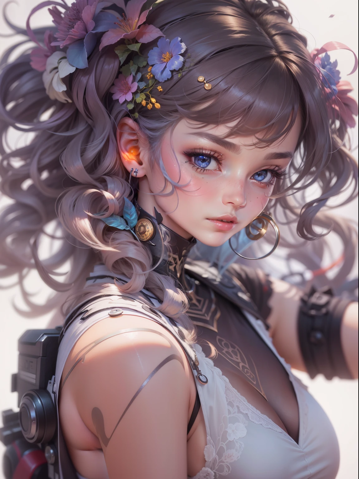 (((masterpiece)))、(((top-quality)))、((ultra-definition))、(High Definition CG Illustration)、((extremely delicate and beautiful))、Cyber City、Cinematic Light、Girl with shearing hairstyle、Unconventional、Cyber Girl、2080s、animesque、girl with、facepaint、face tattoos、trending on artstationh、Rachel Walker