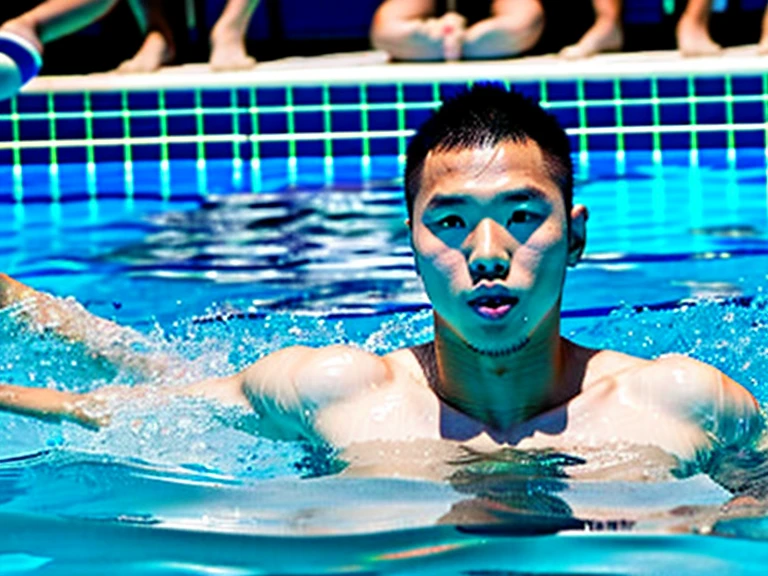 japanese men、male student、male swimming club member、male lifesaver、Male water polo player、shaved head man、dark skinned man、muscular man、man sinking in the bathtub、man sinking in the pool、man submerged in water、man diving underwater、A man wearing a black briefs swimsuit、man with open eyes、man with open mouth、man looking up to the sky、man with a sad expression、man being strangled、The whole body is shown、Swimming competitions、Swimming、swimming school、male swimming instructor、One man、Male Players、A man wearing nothing on his upper body、Actor who was killed、Young male actor playing a corpse、young man acting like he&#39;s dying、The man who plays the role of a drowned corpse、Suspense drama、mystery drama、shooting underwater